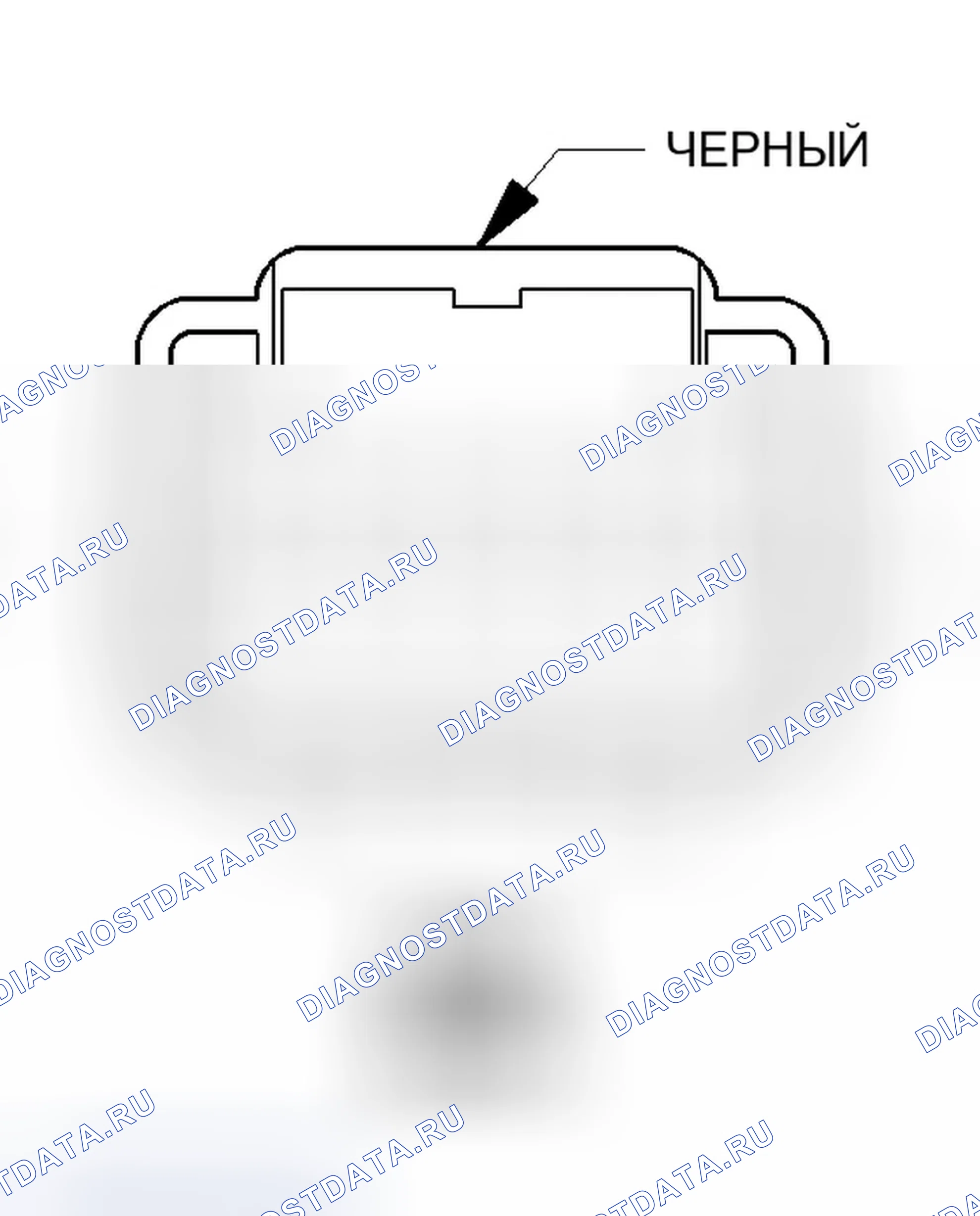Рис. 30: Вид с торца (C204) разъема на боковой стороне приборной панели (DVD). Chrysler Pacifica CS