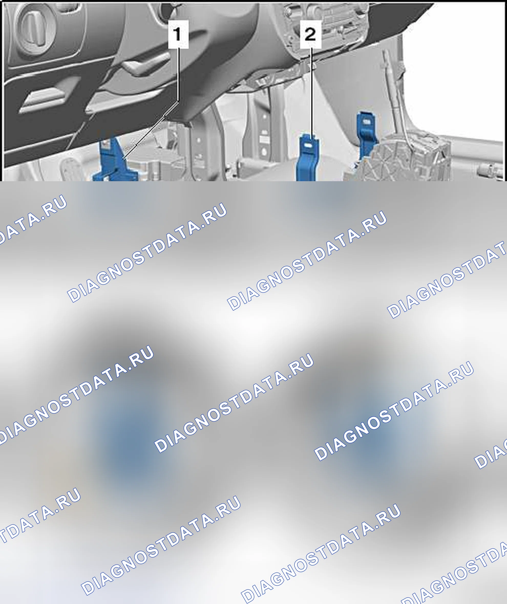 Рис. 55: МОНТАЖНЫЙ КРОНШТЕЙН, ЦЕНТРАЛЬНАЯ КОНСОЛЬ И ОТДЕЛКА КОЛОДЦА ДЛЯ НОГ, КРОЛИК ОТ MY 09. Volkswagen Golf Mk6
