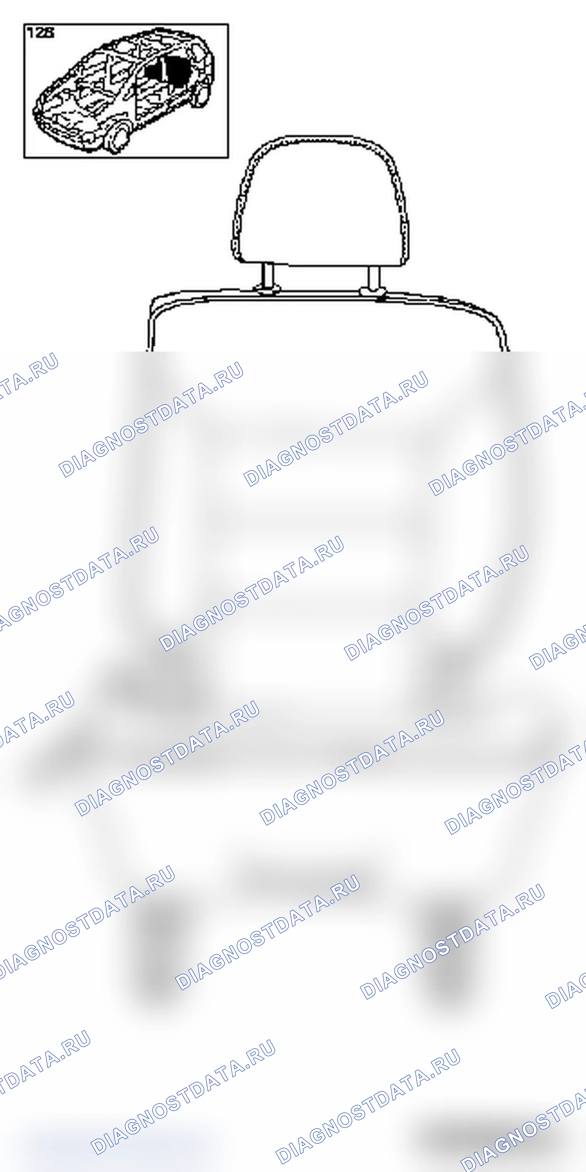 Замена замка ремня безопасности сзади (модель F 48). Opel Vectra C