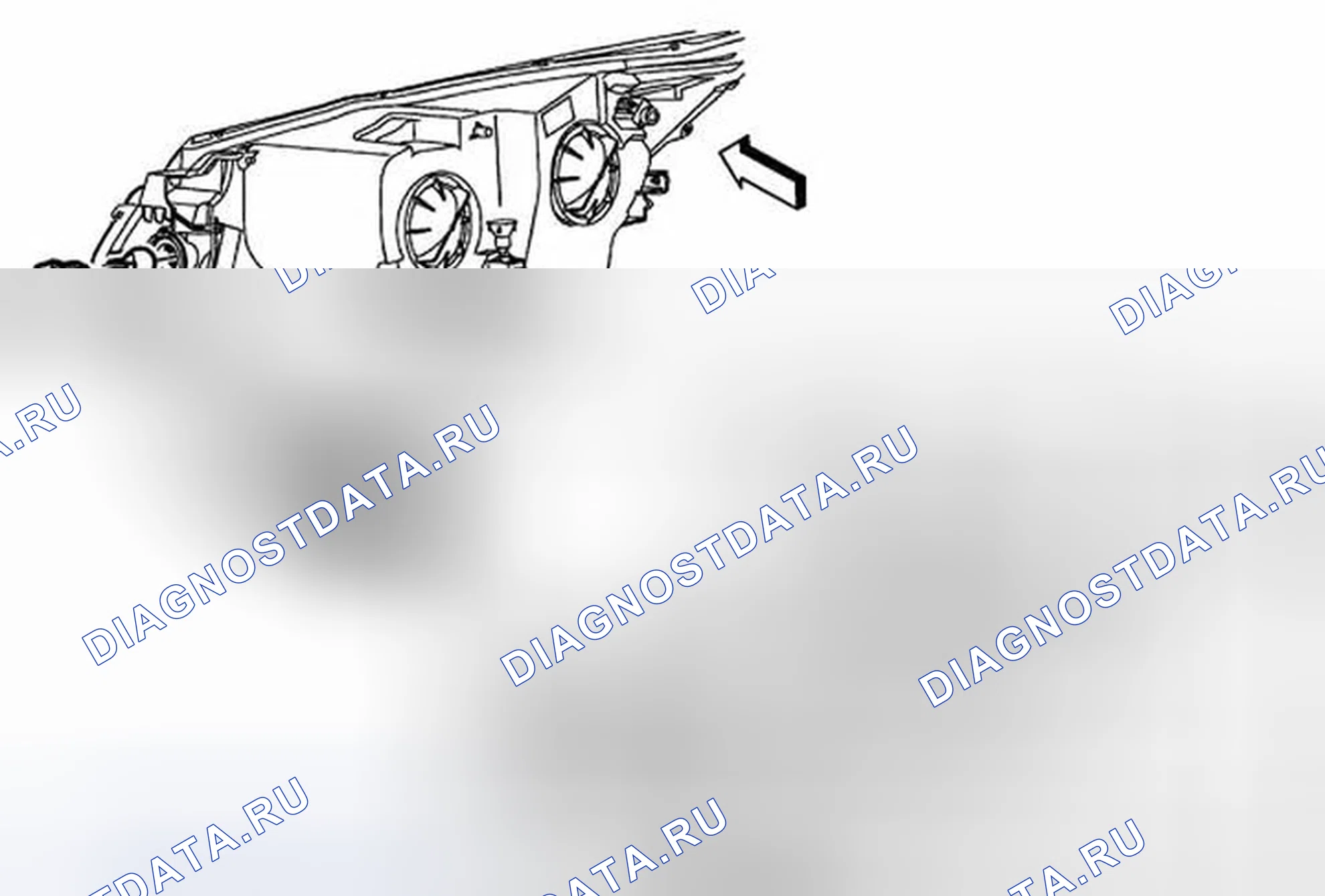 Рис. 2: Замена лампы переднего указателя поворота (TT4). Buick LaCrosse II