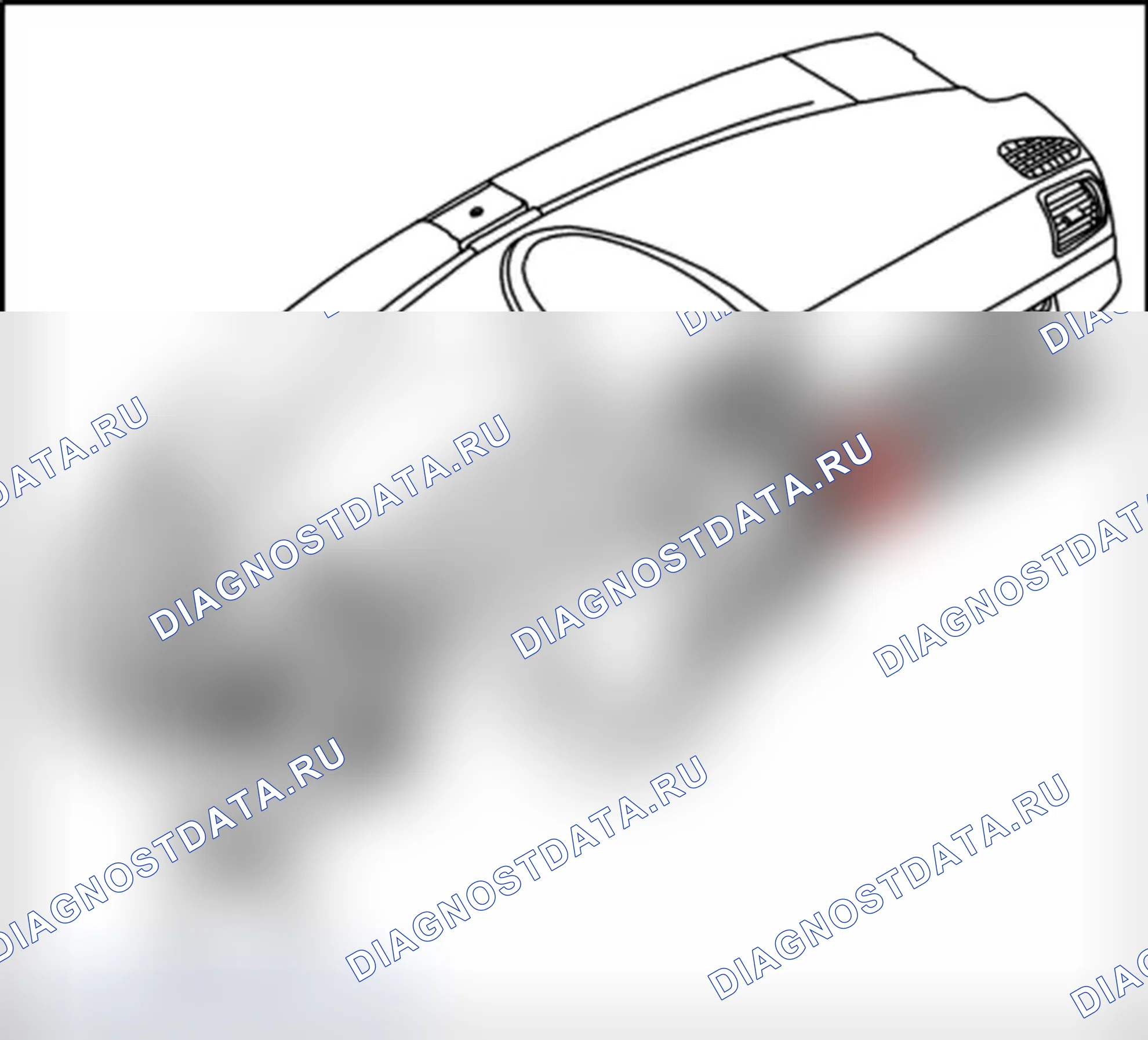 Рис. 384: Место установки бардачка. Porsche Cayenne Turbo I рестайлинг