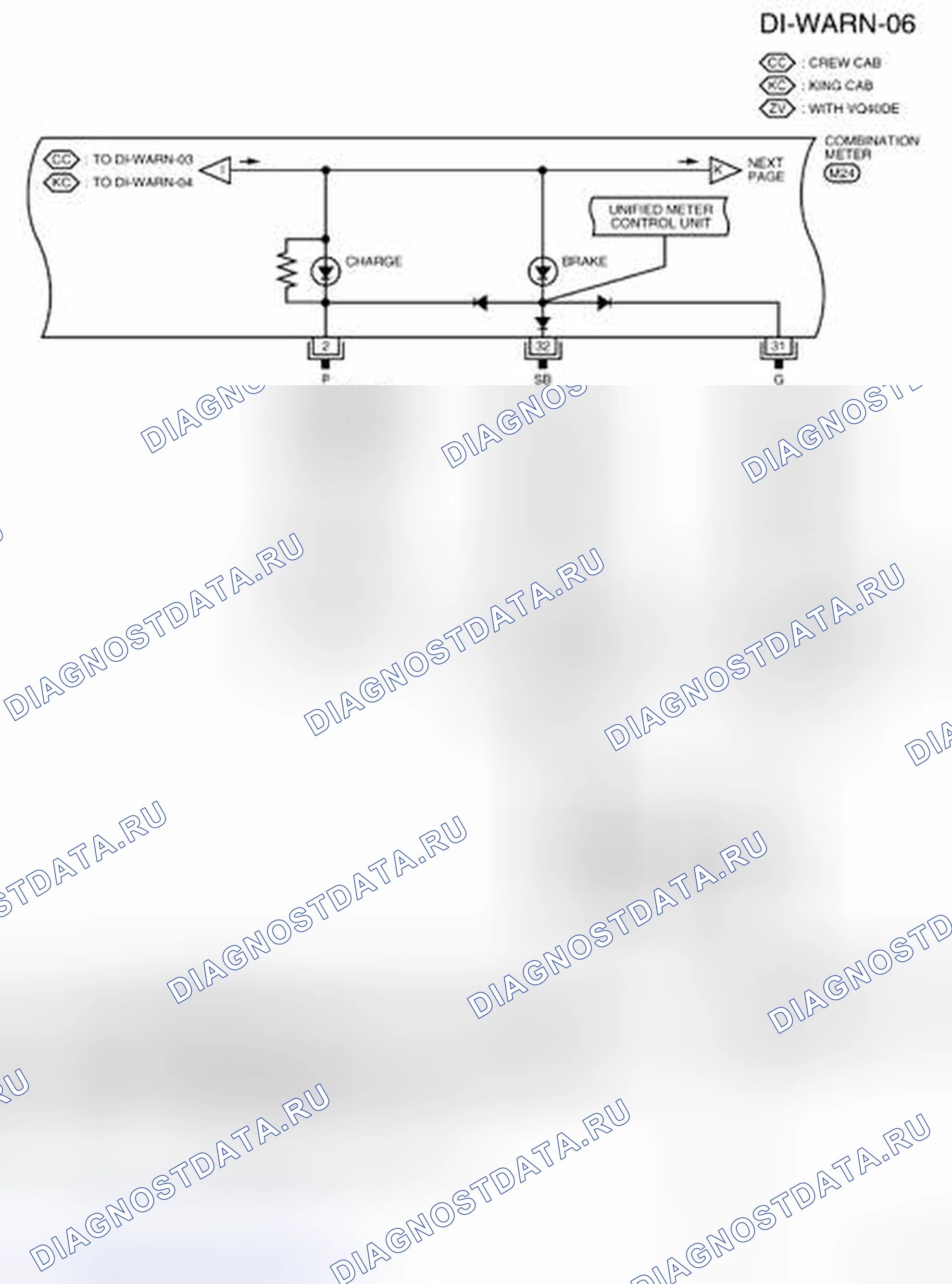 Рис. 19: электросхема - зажигание с распределителем-WARN-06. Nissan Frontier D40