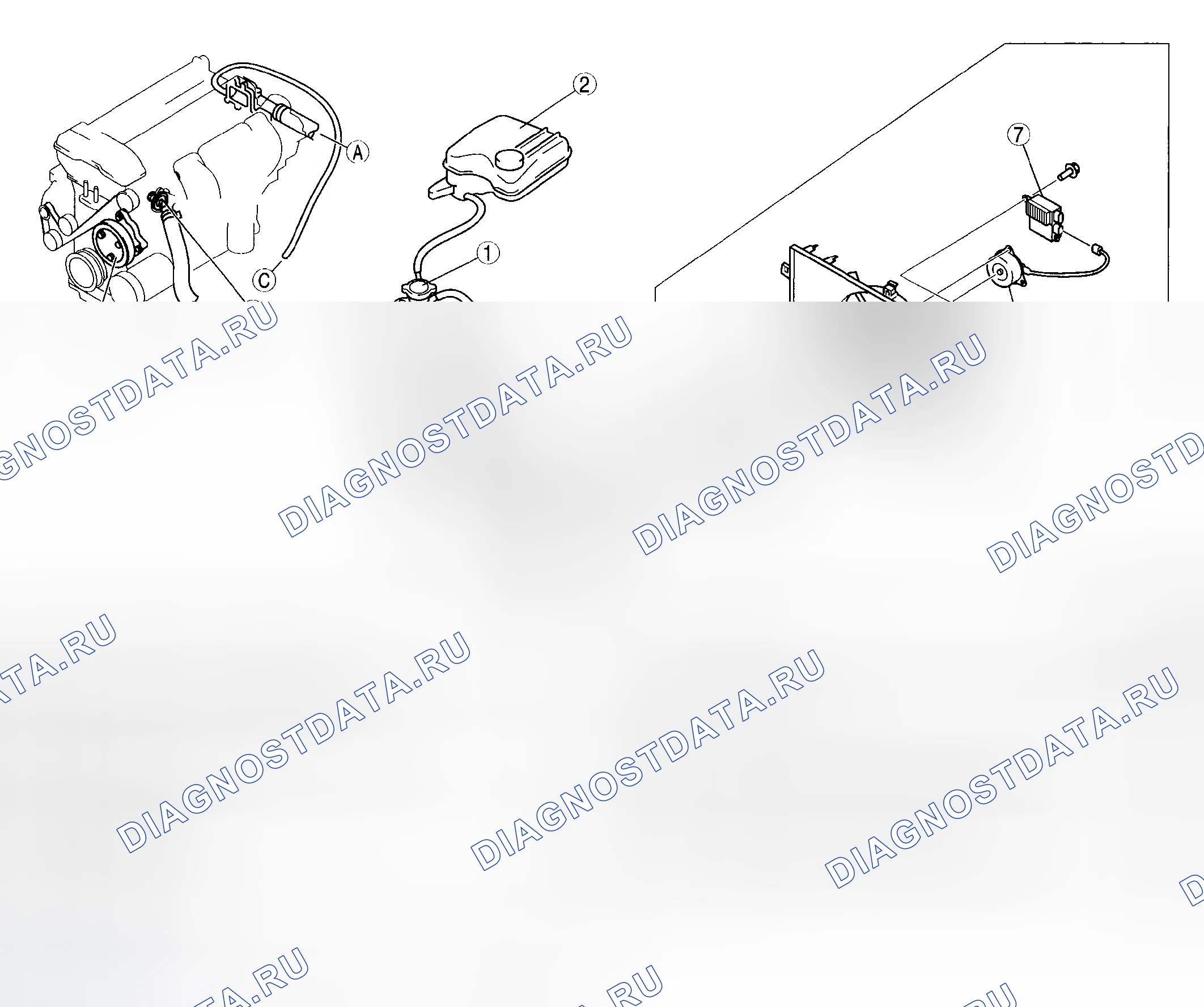 Рис. 1: ИНДЕКС РАСПОЛОЖЕНИЯ СИСТЕМЫ ОХЛАЖДЕНИЯ [L3]. Mazda 5 I