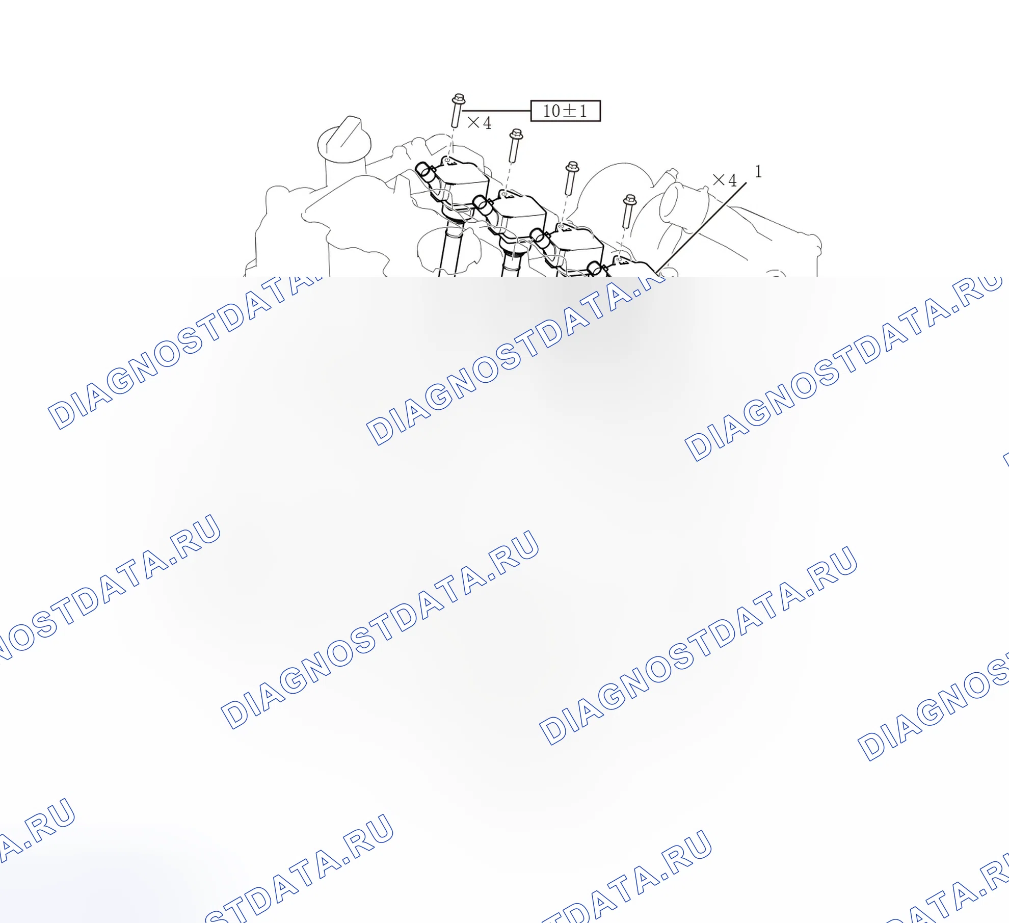 Схема расположения катушки зажигания — Haval F7X. Haval F7x I