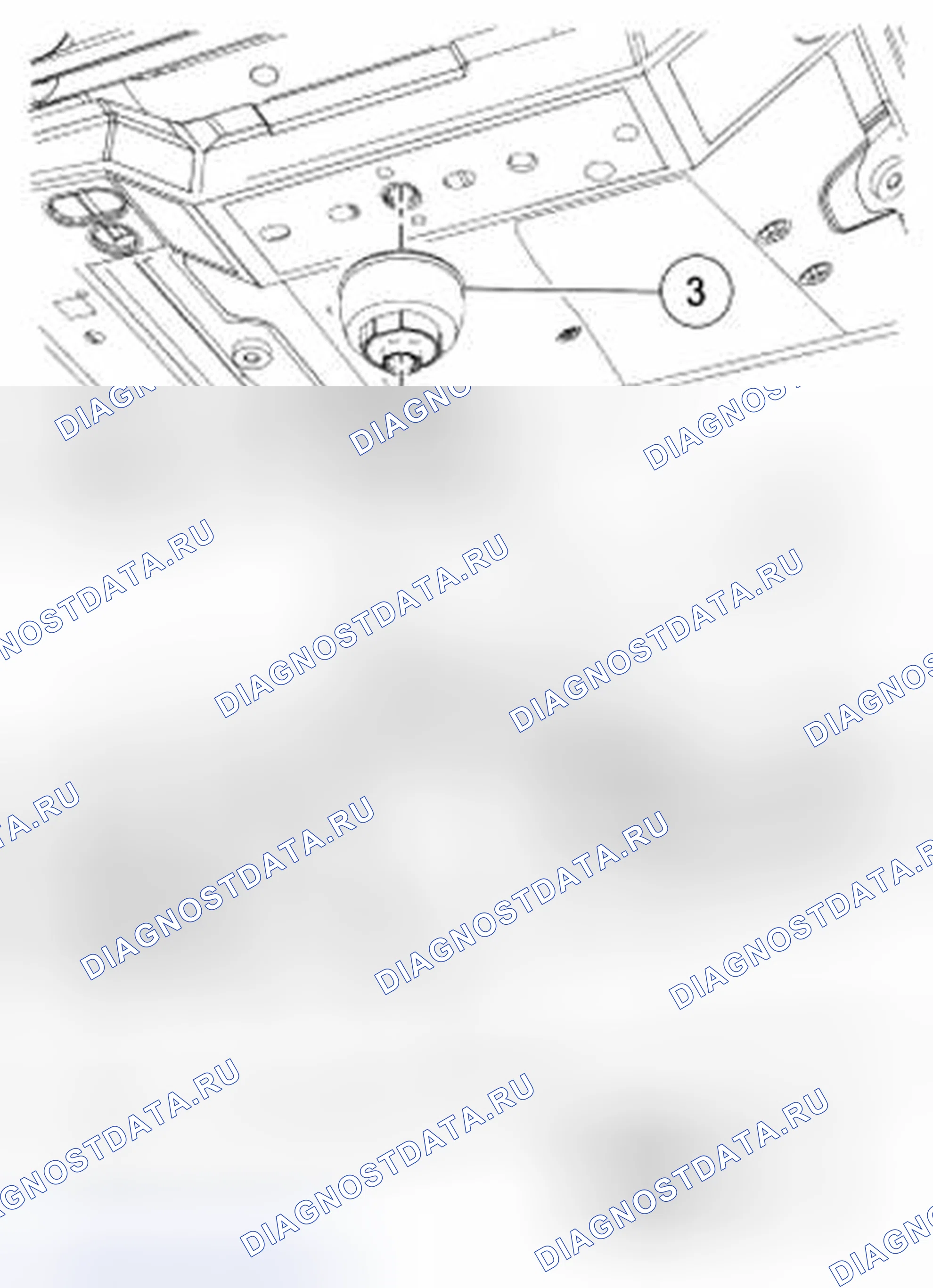 Рис. 61: Опора кузова - № 2 (только кабина экипажа). Ford Pickup F250 Super Duty II