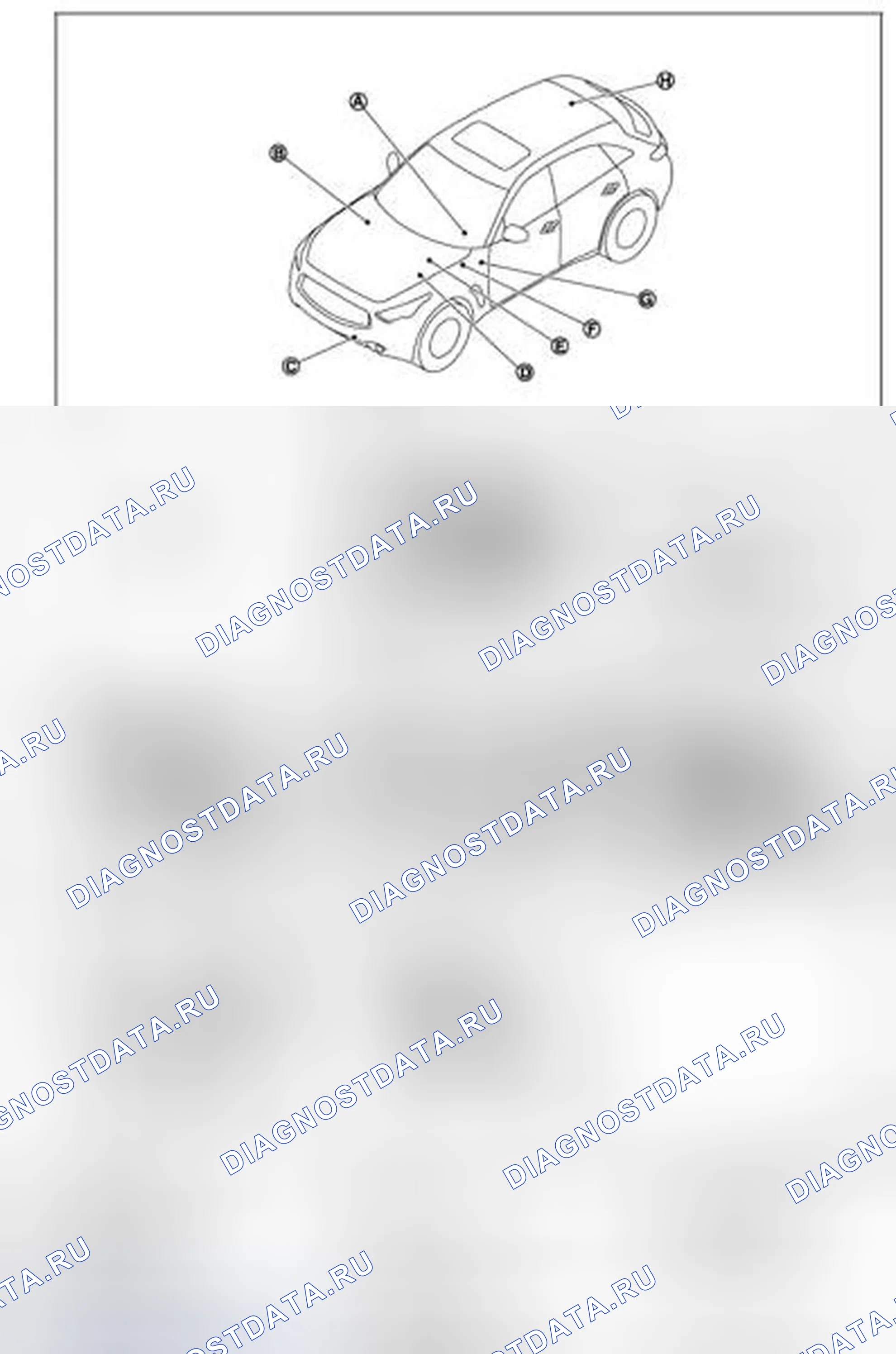 Рис. 41: Расположение компонентов. Infiniti FX35 II