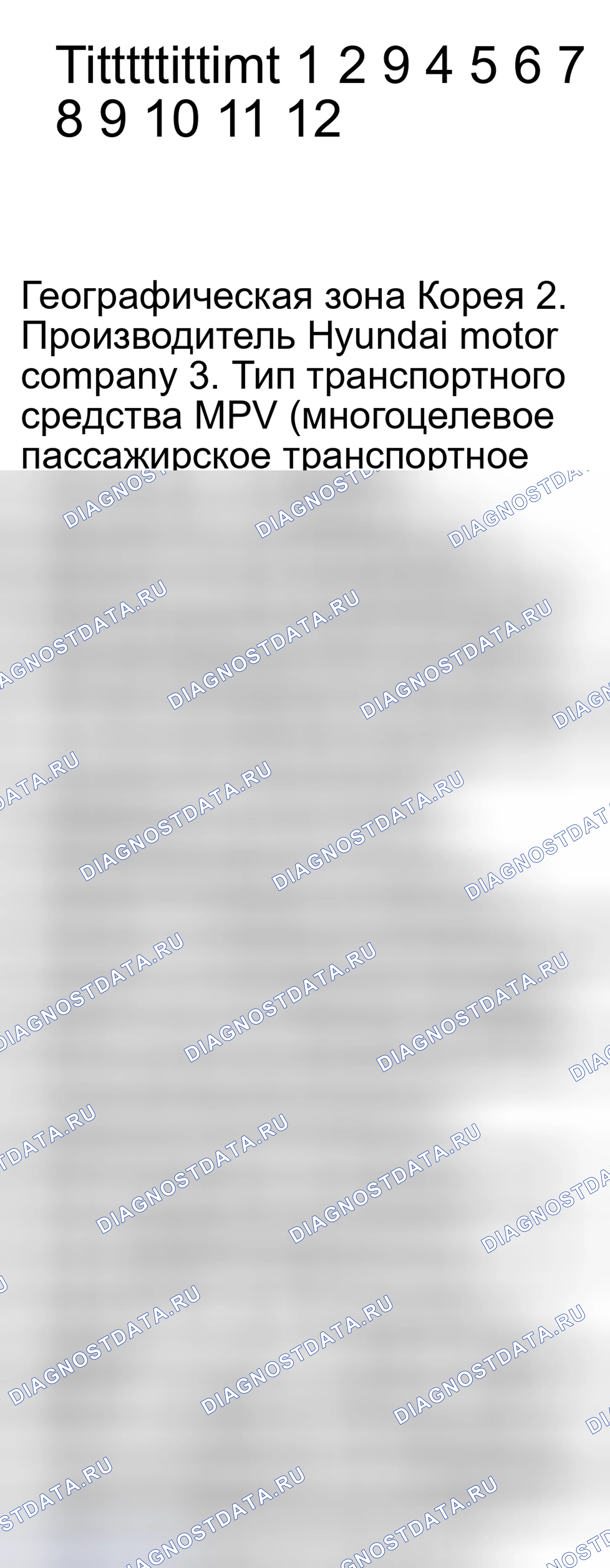 Рис. 2: ОПИСАНИЕ ИДЕНТИФИКАЦИОННОГО НОМЕРА. Hyundai Santa Fe I