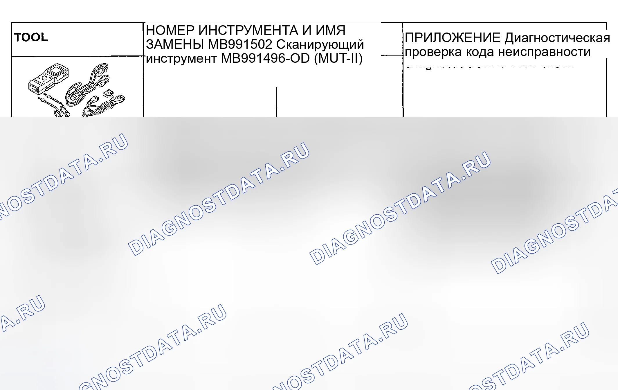 Рис. 136: СПЕЦИАЛЬНЫЕ ИНСТРУМЕНТЫ. Mitsubishi Montero III