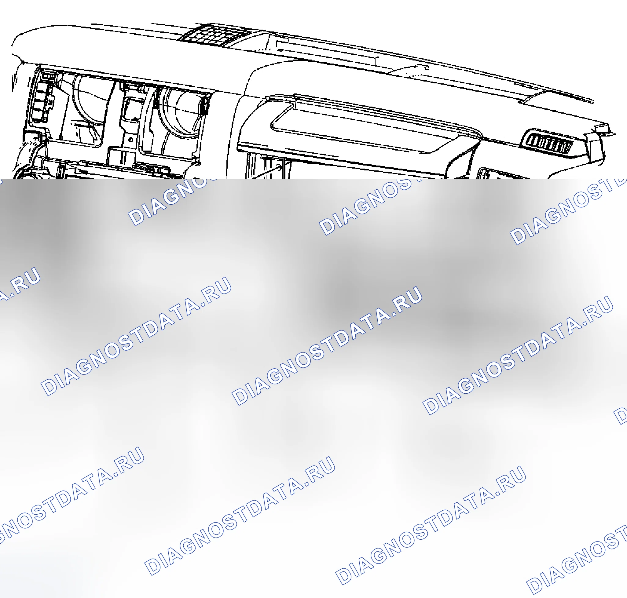 Рис. 11: Замена модуля приборной панели надувного ограничителя. Hummer H2 I рестайлинг