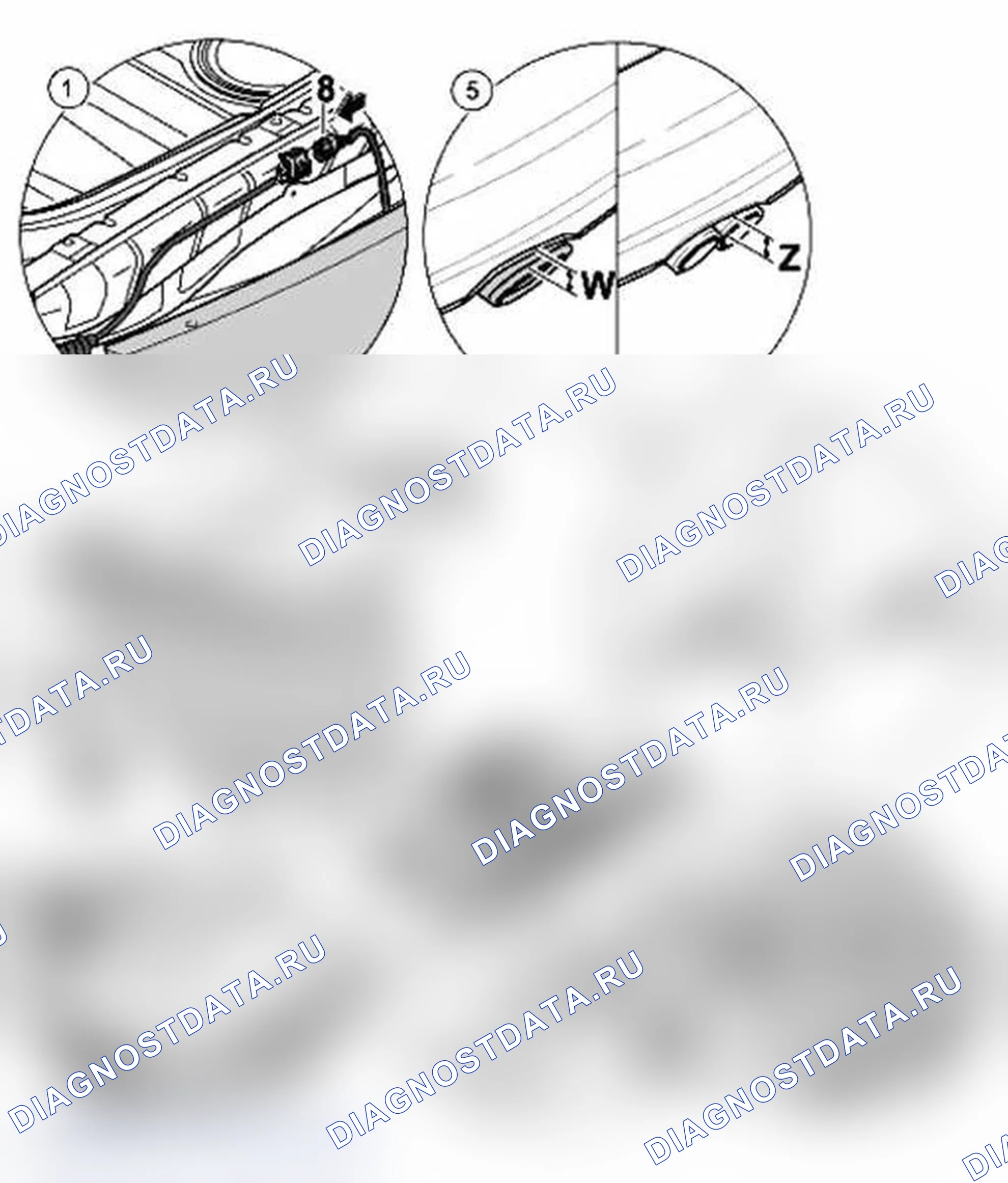 Рис. 135: Установка заднего спойлера. Porsche Boxster S 986