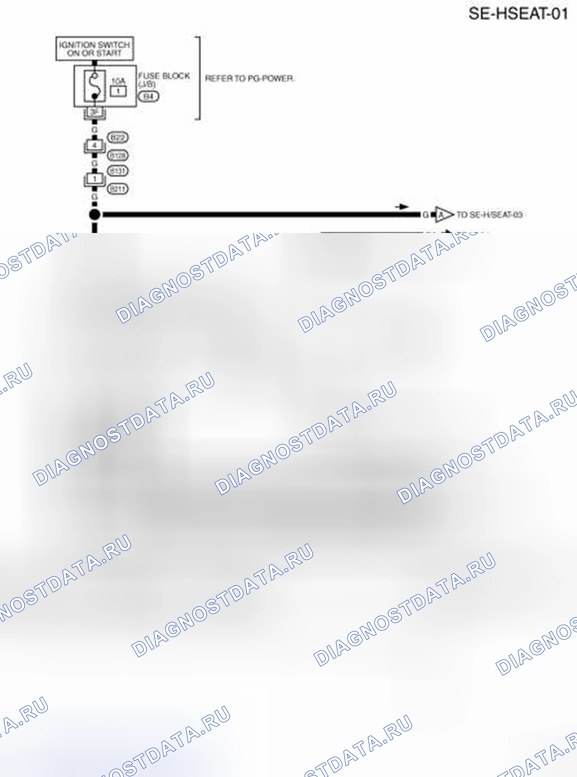 Рис. 25: электросхема - HSEAT. Nissan X-Trail I