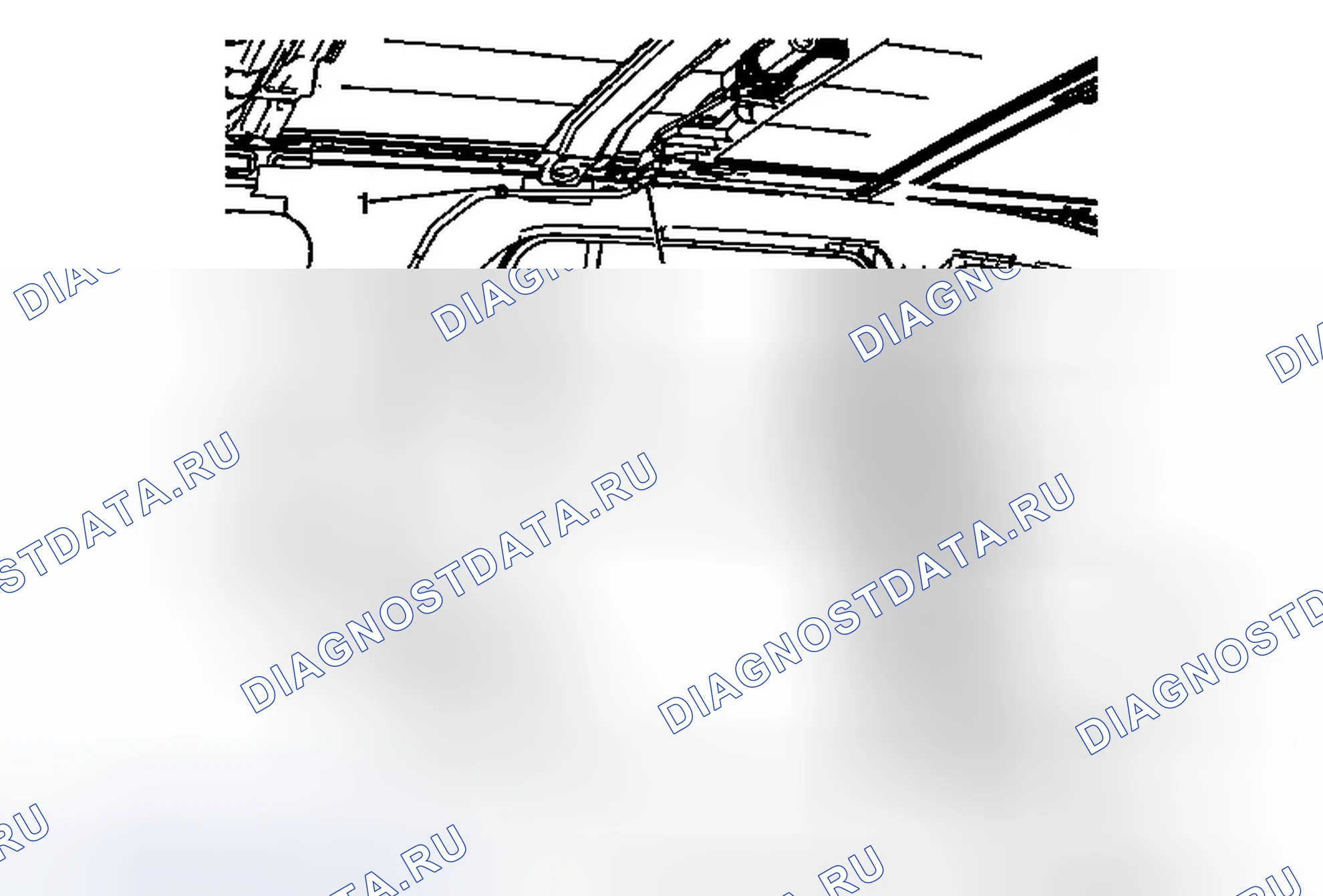 Рис. 4: Замена заднего дренажного шланга корпуса люка. Chevrolet Equinox II