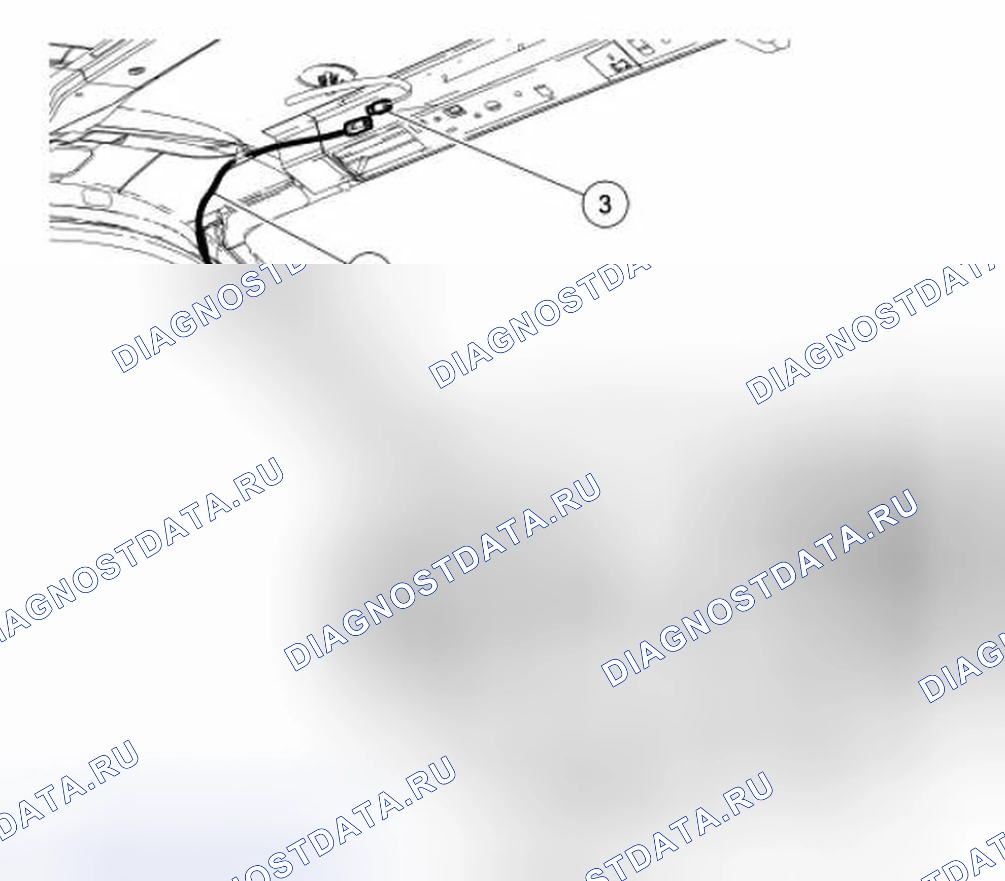 Рис. 58: Верхний кабель. Ford Pickup F250 Super Duty II