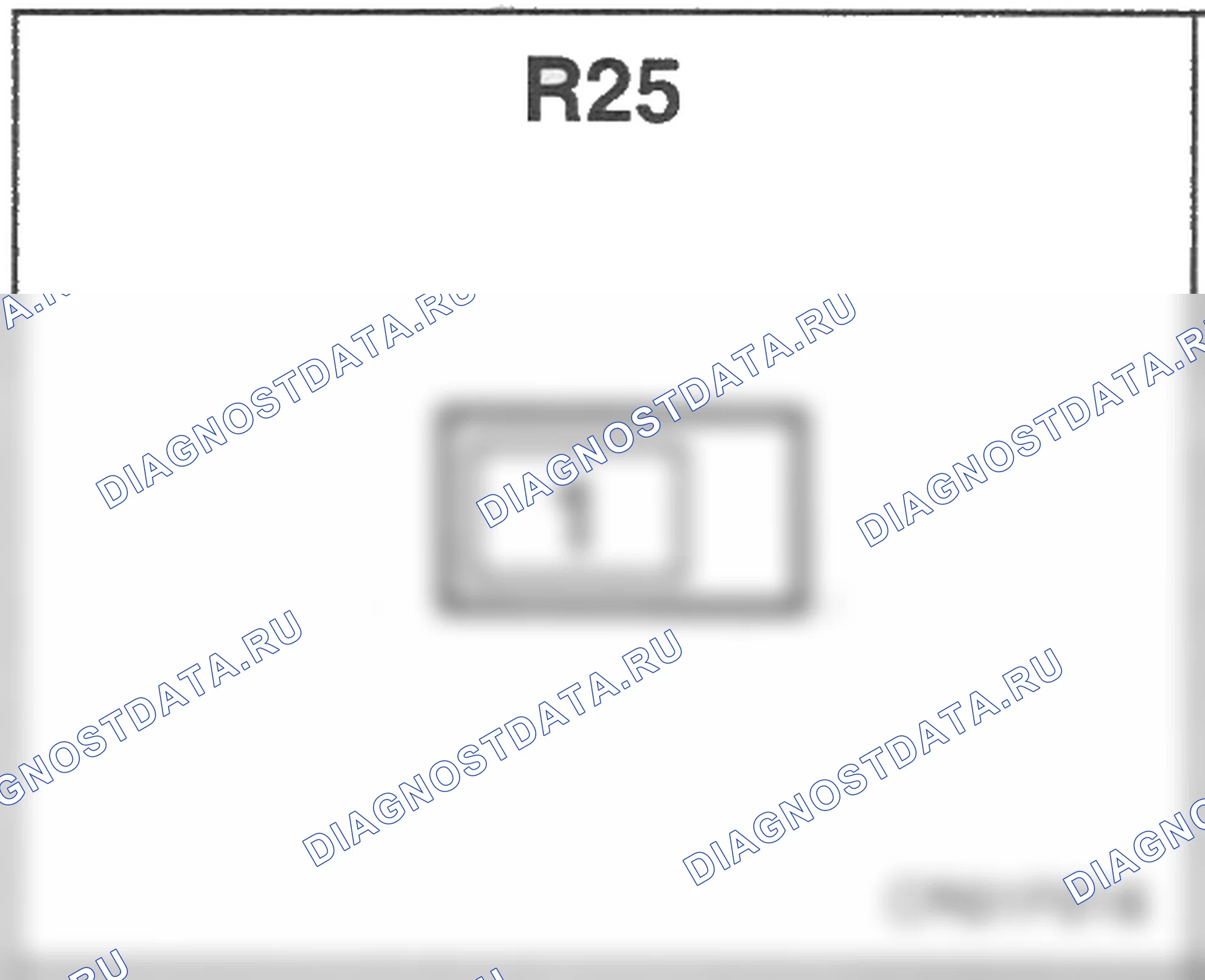 Распиновка разъёма R25 — заднего жгута. Hyundai H-1 A1