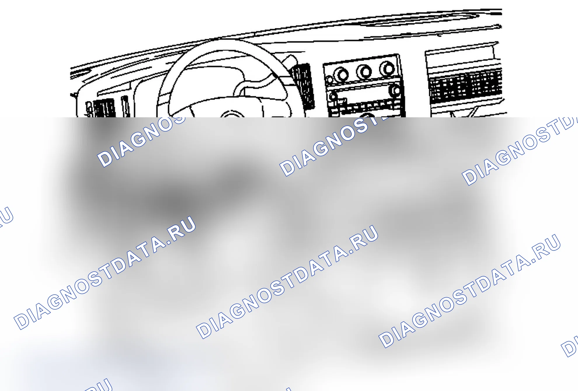 Рис. 24: Замена коленного буфера водителя. Chevrolet Express G1500 