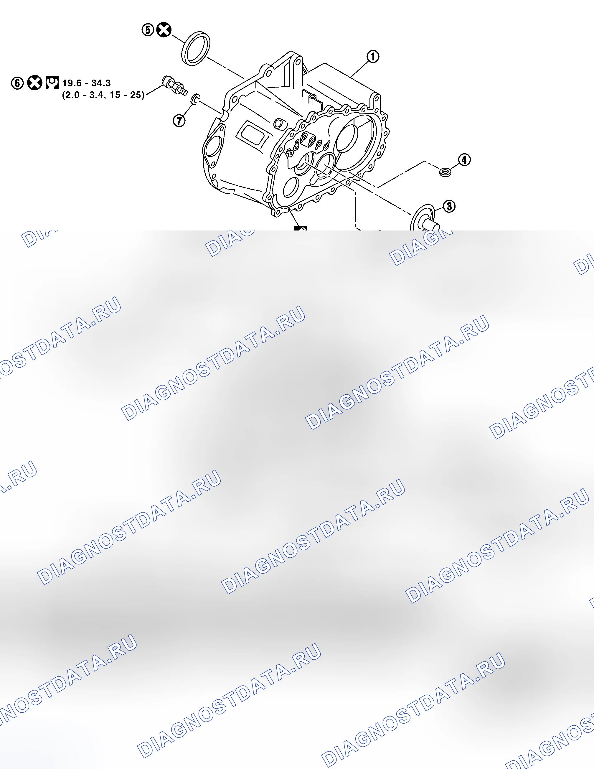 Рис. 99: Компоненты корпуса и корпуса. Nissan Maxima A33