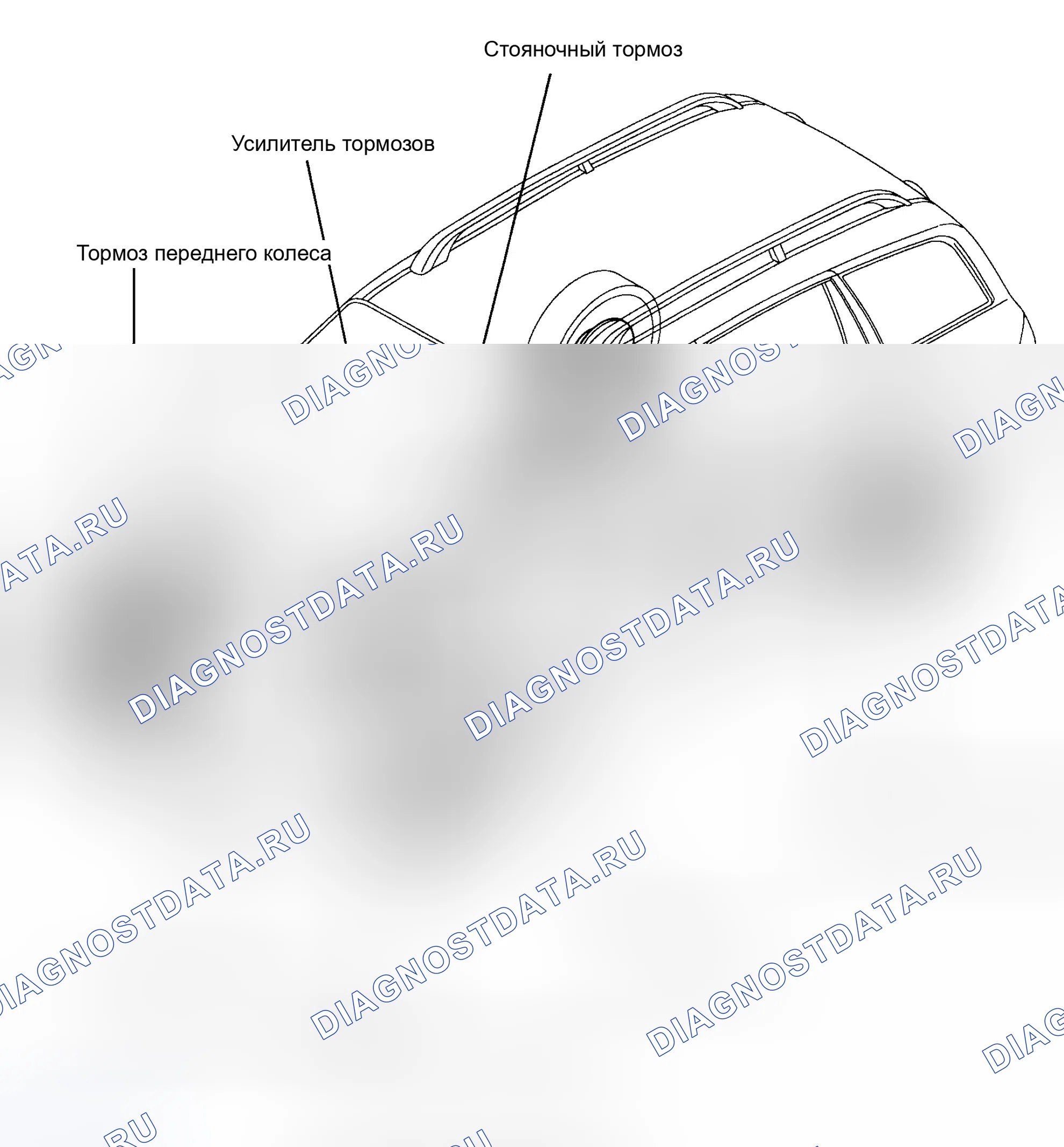 Рис. 4: РАСПОЛОЖЕНИЕ КОМПОНЕНТОВ. Hyundai Santa Fe I