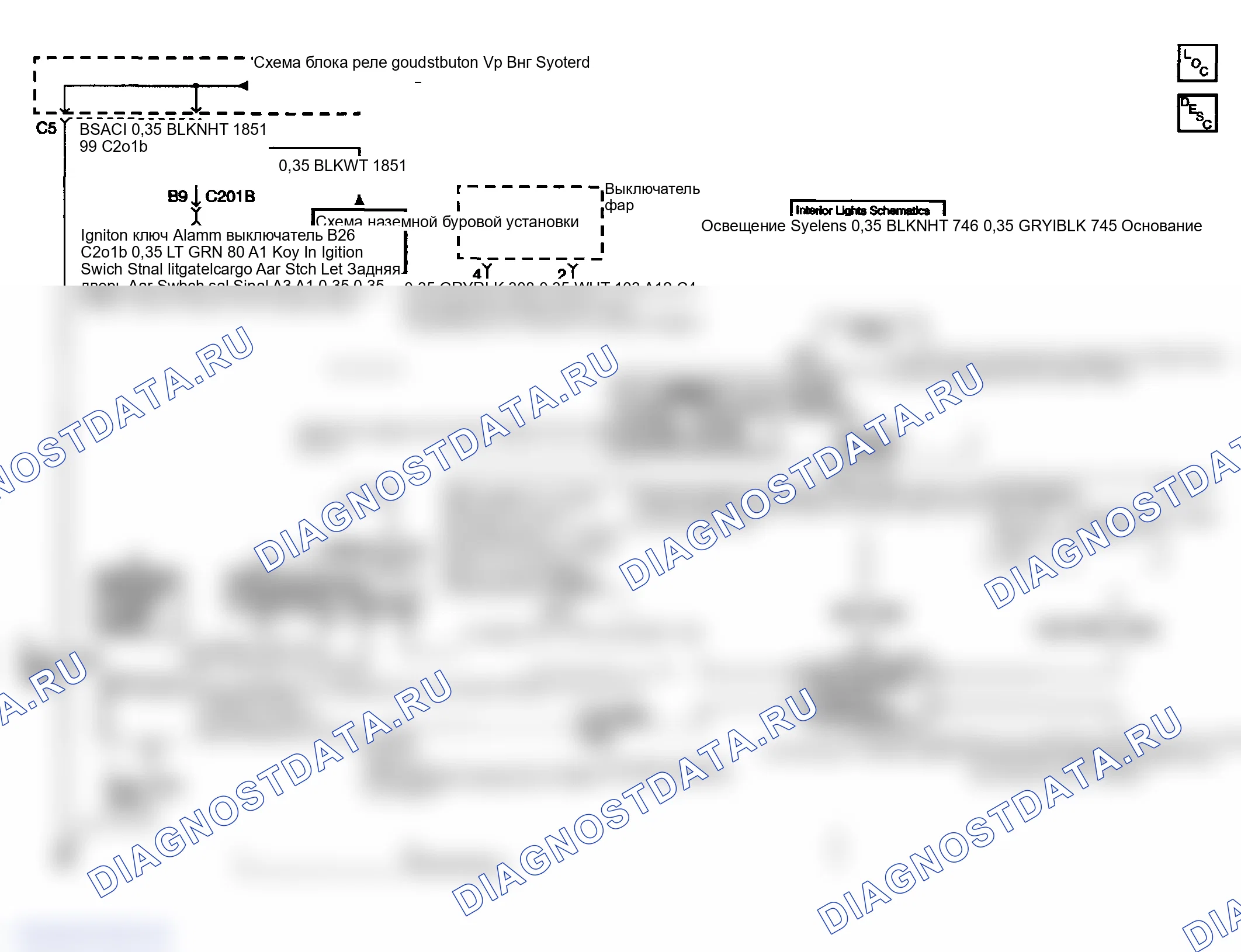 Рис. 10: Схемы звуковых предупреждений. GMC Sierra 1500 HD 