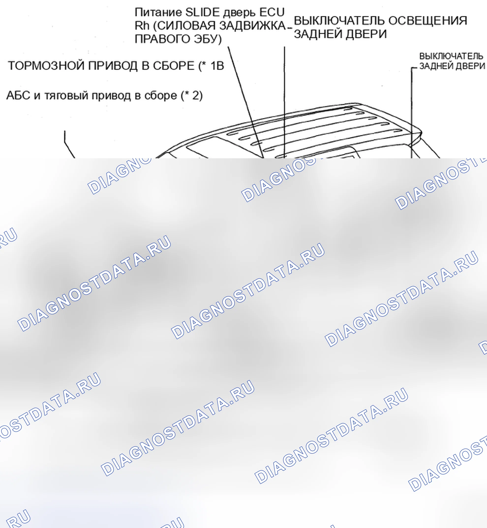 Рис. 29: РАСПОЛОЖЕНИЕ ДЕТАЛЕЙ. Toyota Sienna II рестайлинг