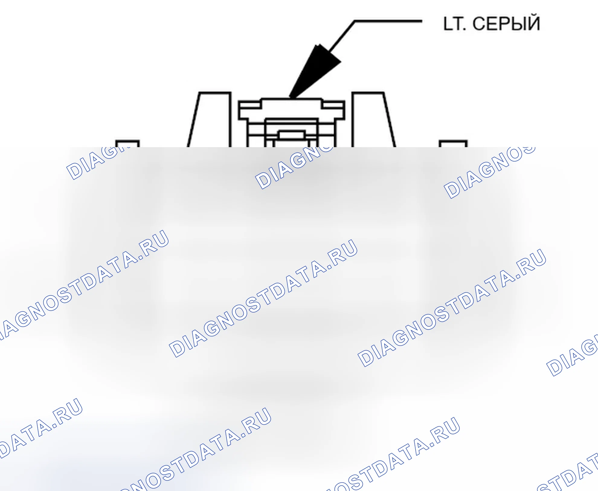 Рис. 311: Вид с торца встроенного разъема (C304). Jeep Compass I