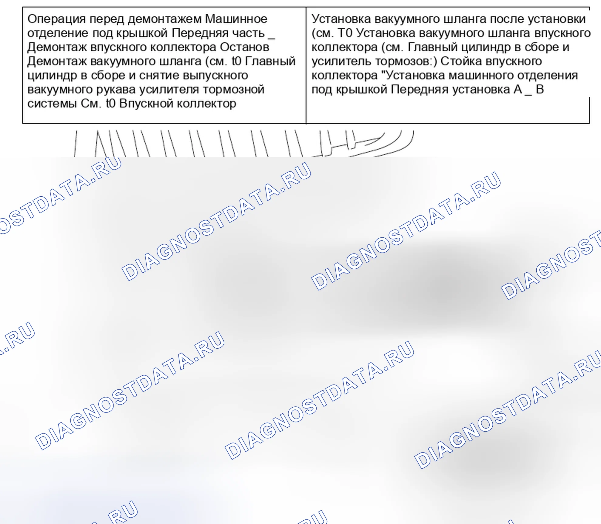 Рис. 5: ДЕМОНТАЖ И МОНТАЖ < 2,0 л ДВИГАТЕЛЯ БЕЗ ТУРБОНАДДУВА, 2,4 л ДВИГАТЕЛЬ >. Mazda MX-5 NB