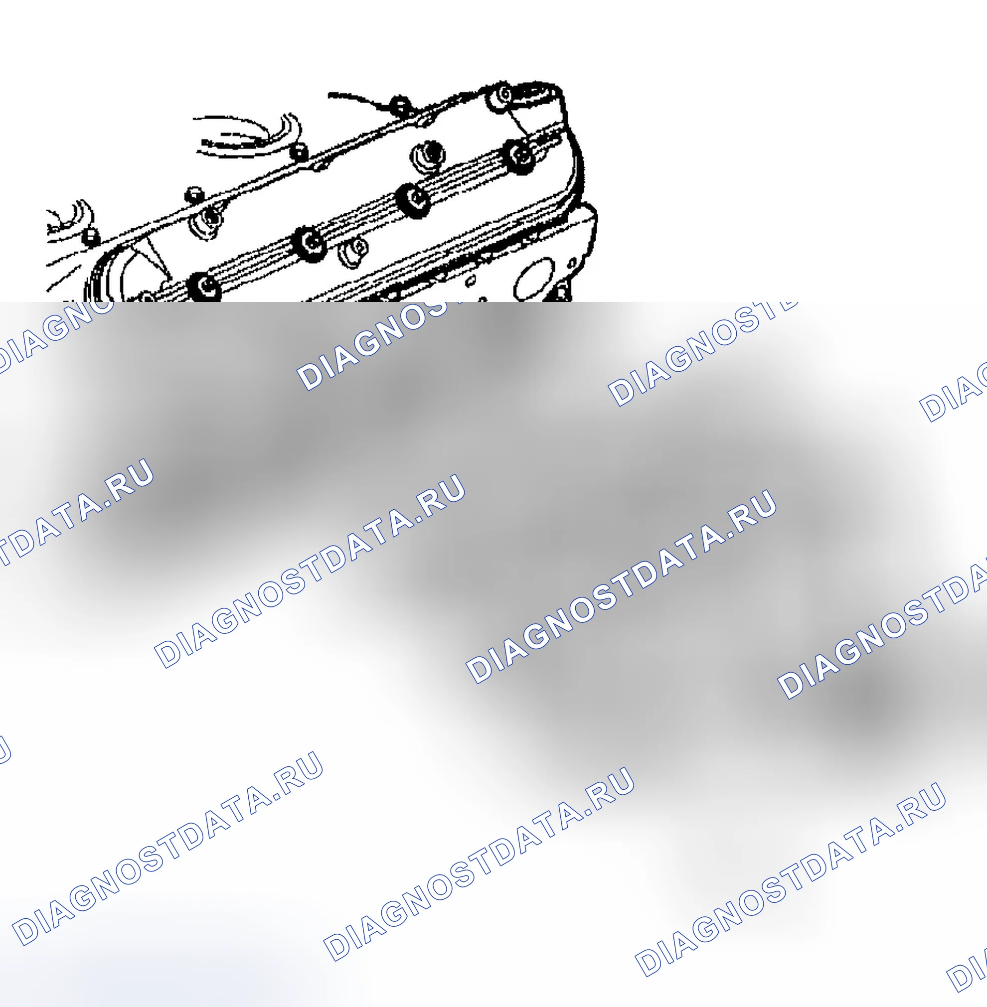 Рис. 1414: Демонтаж выпускного коллектора - слева. Chevrolet Silverado 1500 HD 