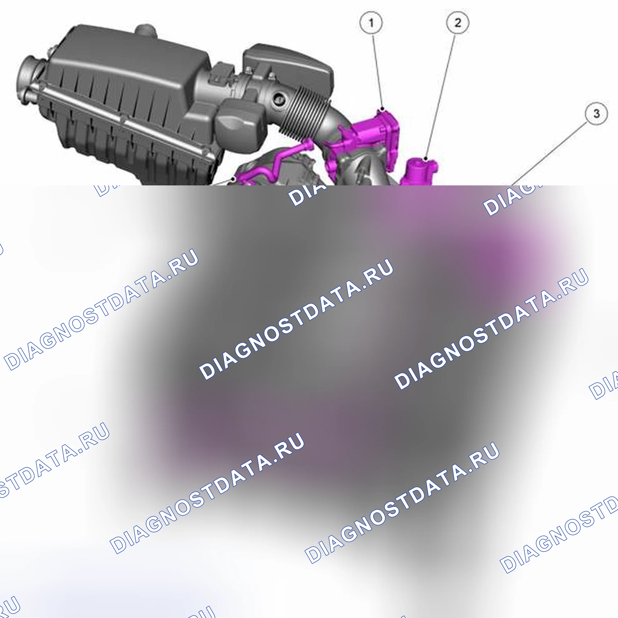 Рис. 57: РЕЦИРКУЛЯЦИЯ ОТРАБОТАВШИХ ГАЗОВ (рециркуляция отработавших газов). Land Rover Range Rover L322