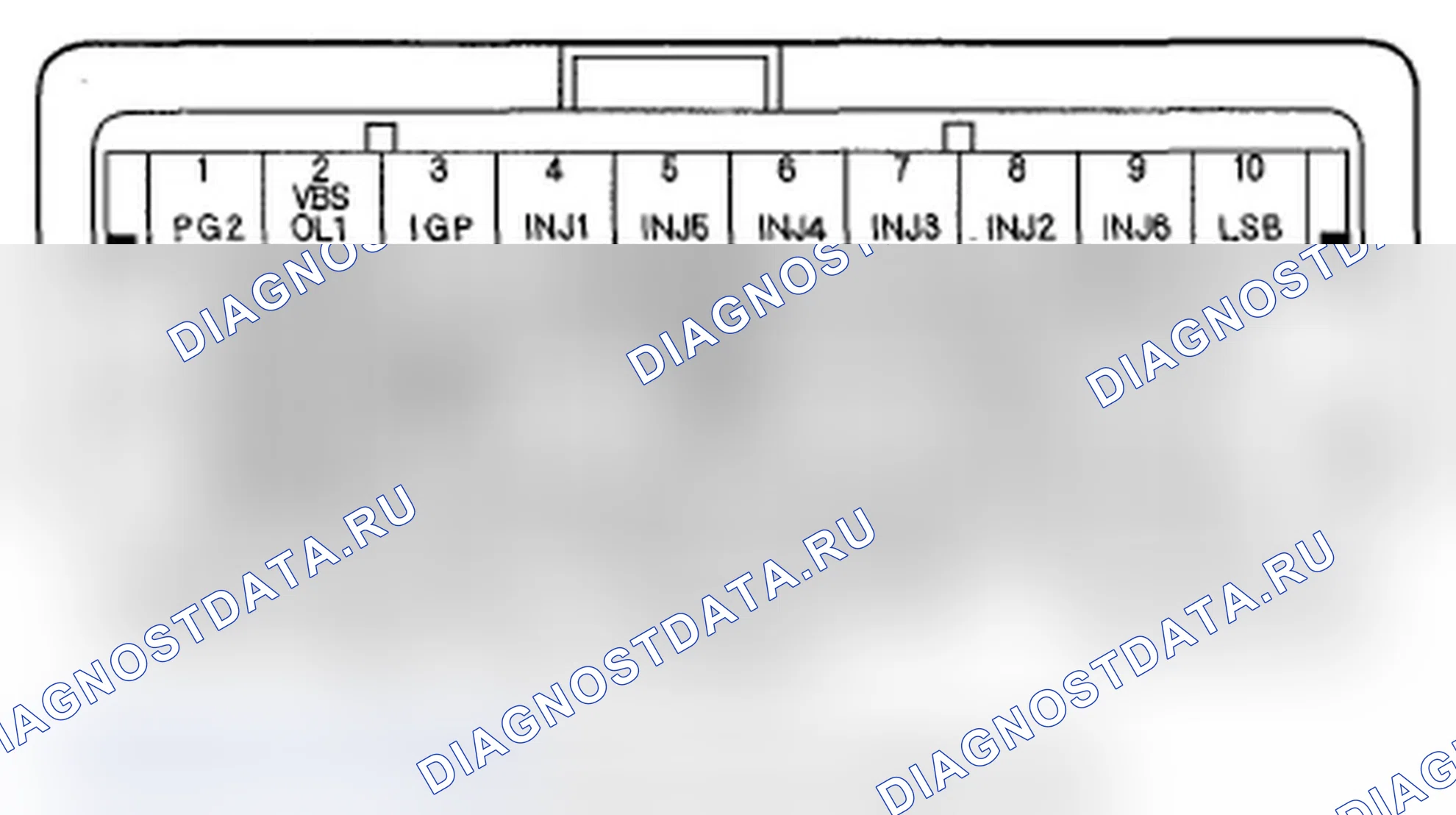 Рис. 202: Входы и выходы ИКМ разъема B (треугольник) (49P). Acura MDX II