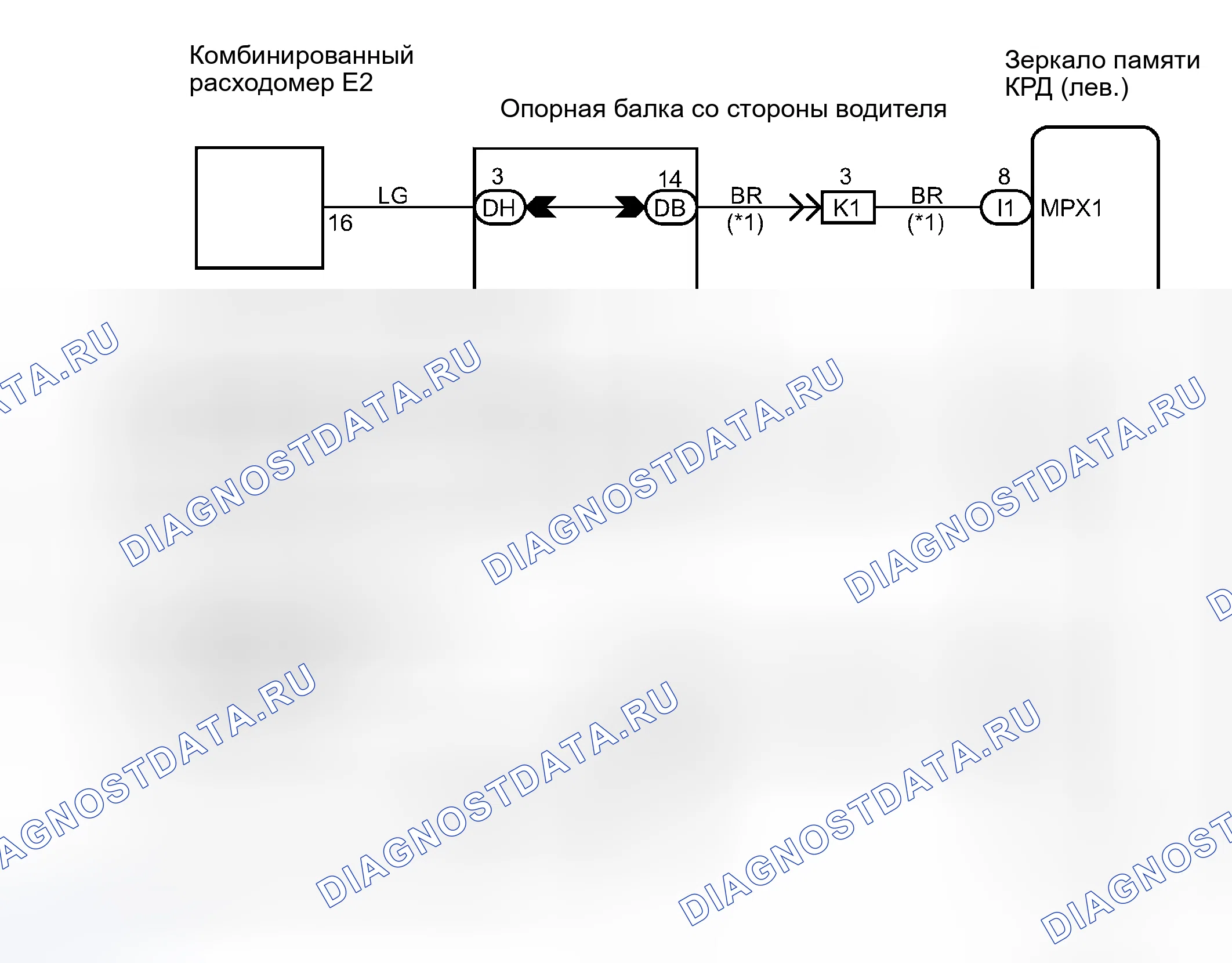 Рис. 303: электросхема. Toyota Avalon XX30