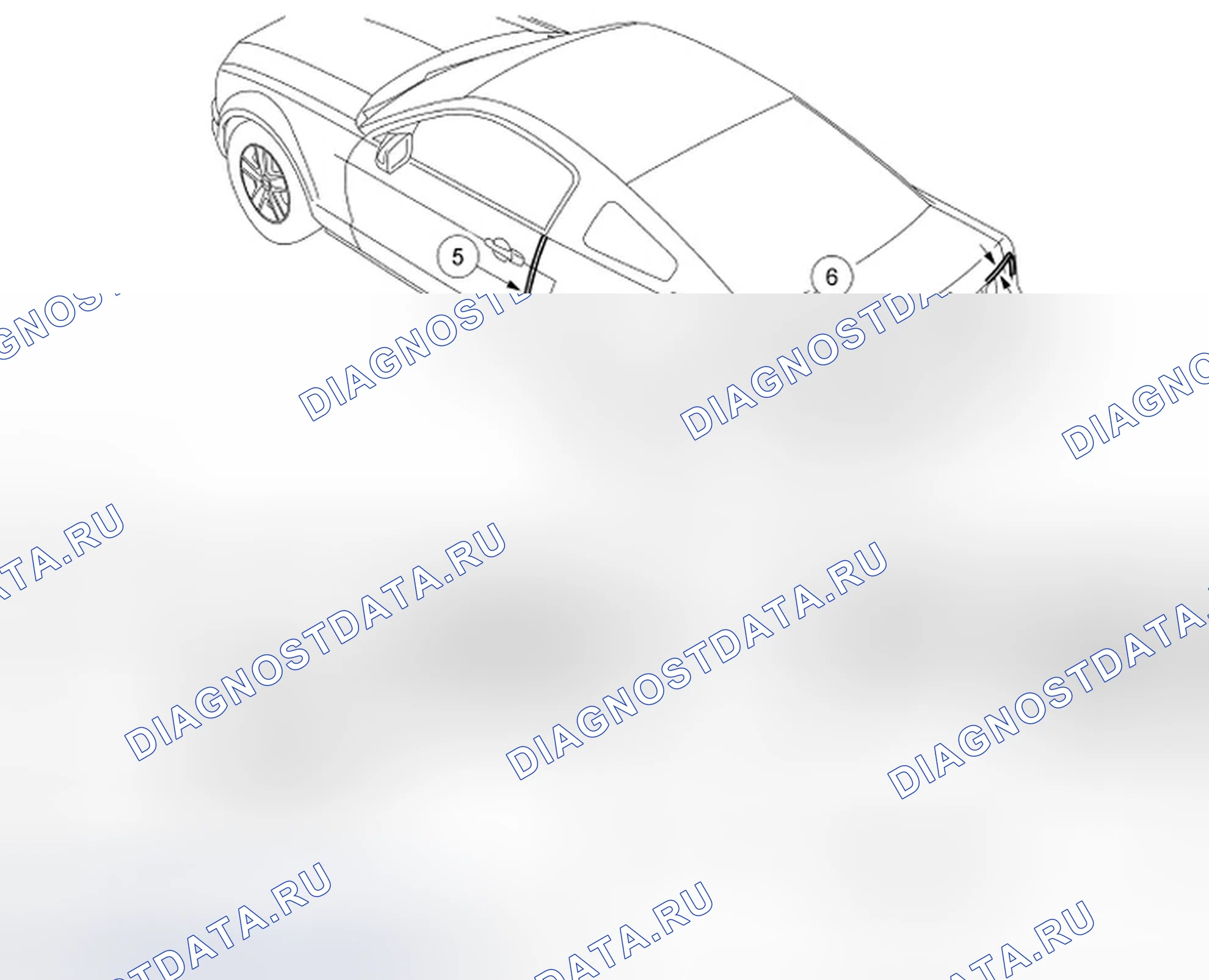 Рис. 15: Определение размеров полей тела. Ford Mustang V