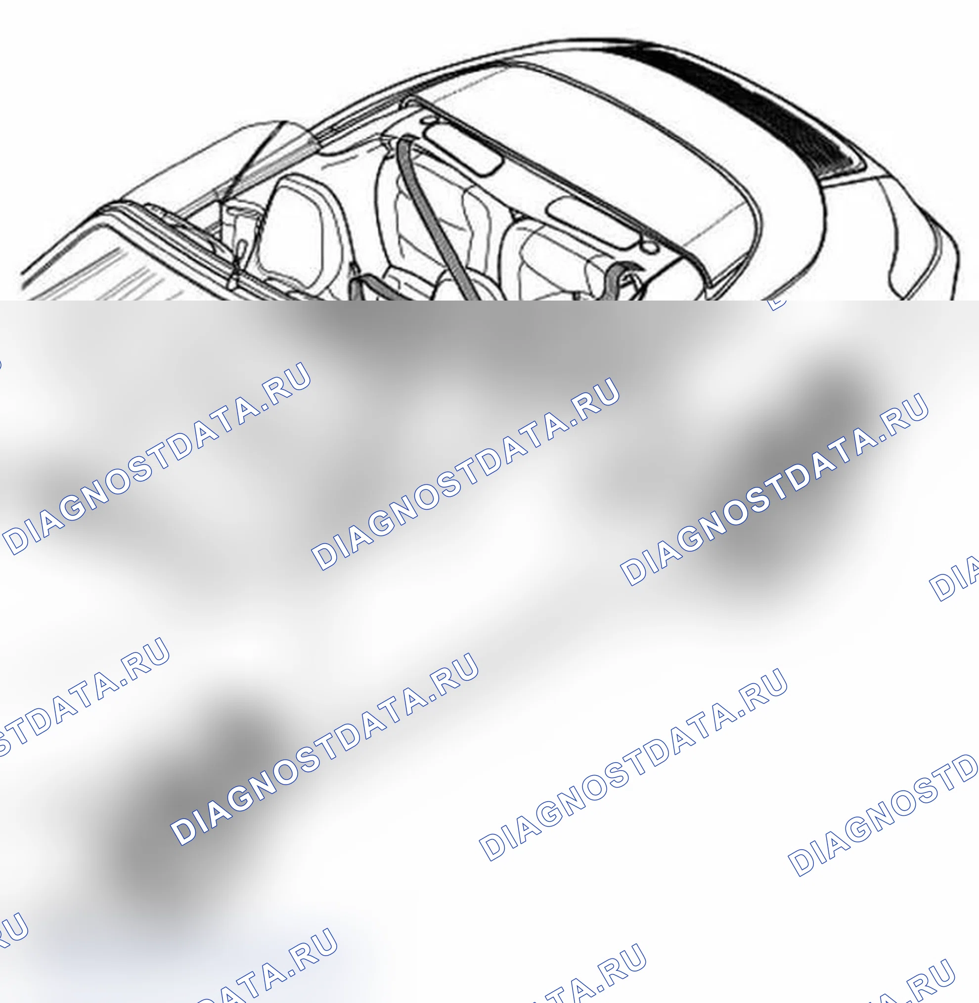Рис. 65: Снятие и установка заднего трехточечного ремня - кабриолет. Porsche 911 Carrera 4 996 рестайлинг