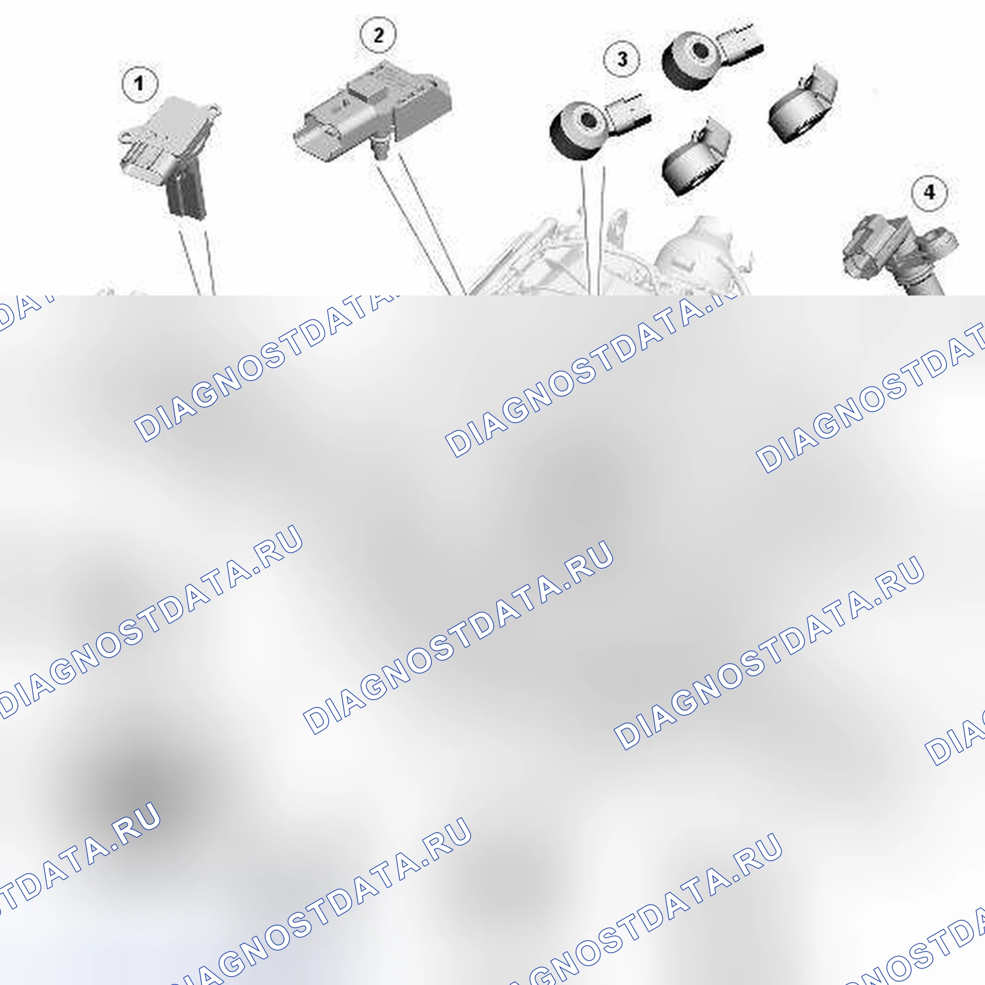 Рис. 1: РАСПОЛОЖЕНИЕ КОМПОНЕНТОВ - ЛИСТ 1 ИЗ 3. Land Rover Range Rover III рестайлинг 2