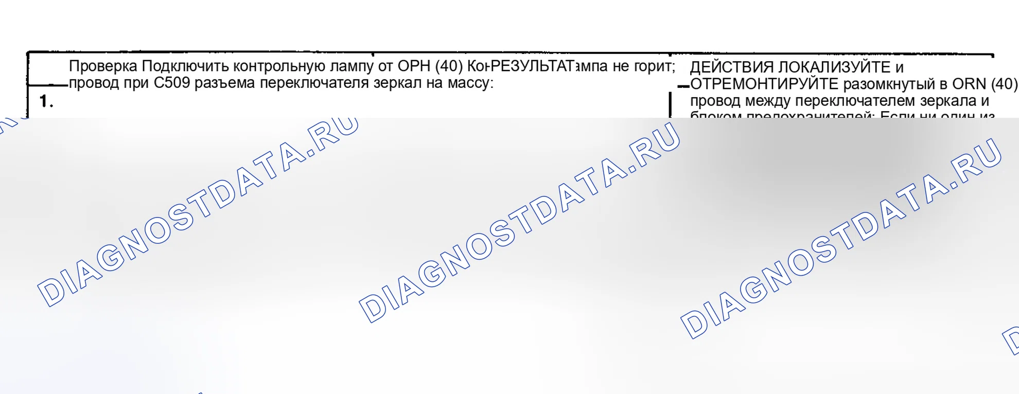Рис. 1: ТЕСТ А: НИ ОДНО ЗЕРКАЛО НЕ РАБОТАЕТ. Chevrolet Suburban V1500 