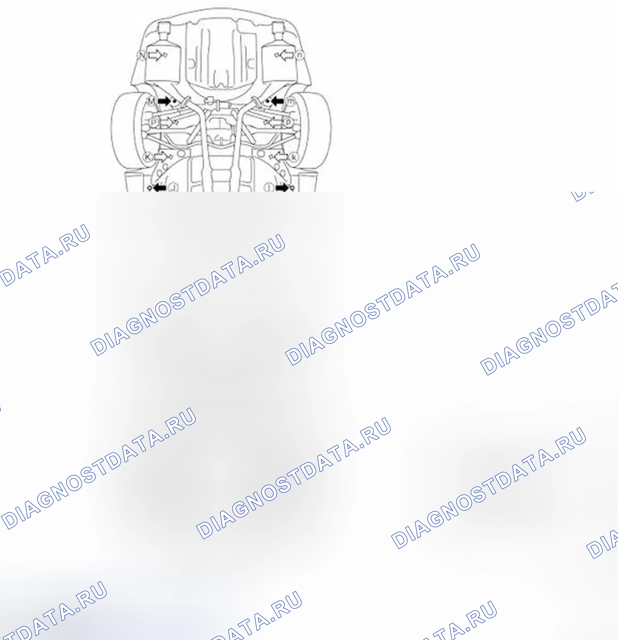 Рис. 223: Точки измерения. Infiniti M56 IV
