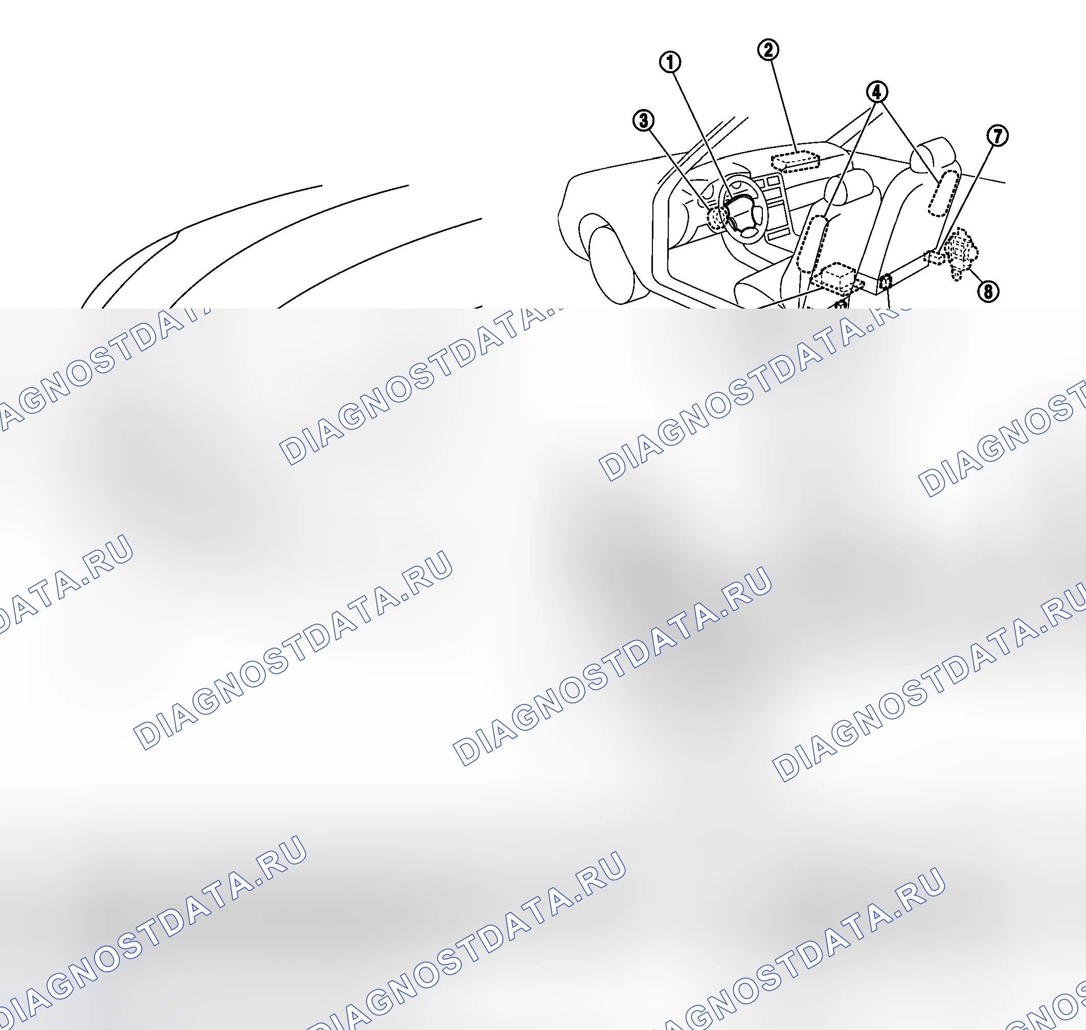 Рис. 39: Расположение компонентов. Honda Life I
