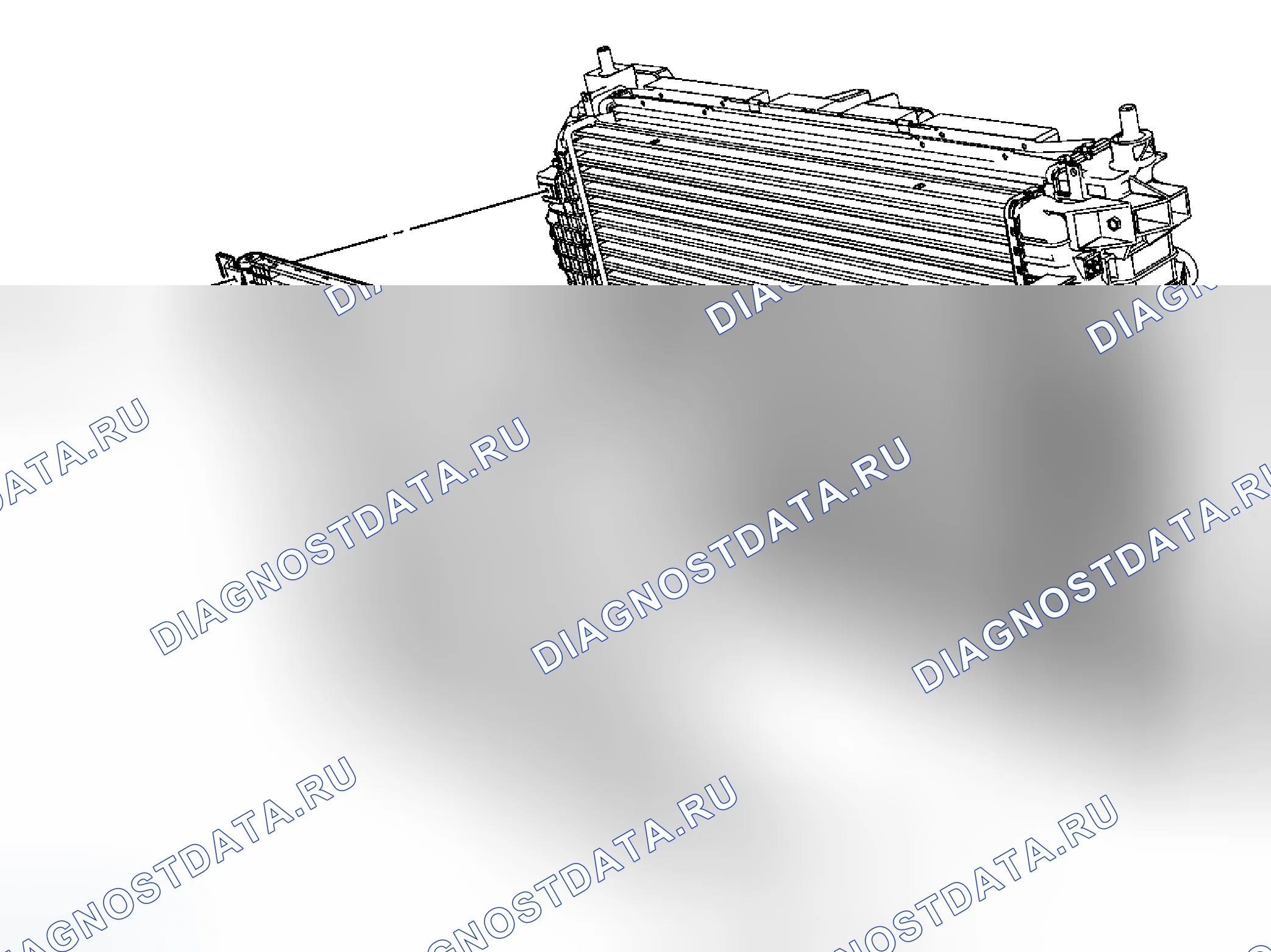 Рис. 9: Замена конденсатора системы кондиционирования воздуха (LAU). Cadillac SRX II