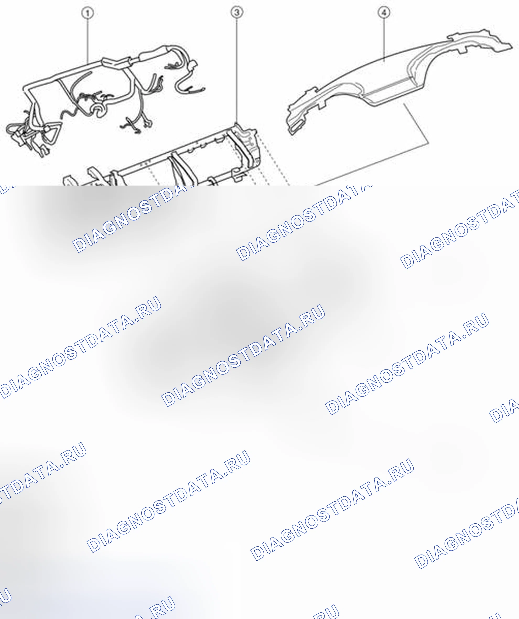 Рис. 75: РАЗБОРКА / СБОРКА ПРИБОРНОЙ ПАНЕЛИ. Mazda 3 BL рестайлинг