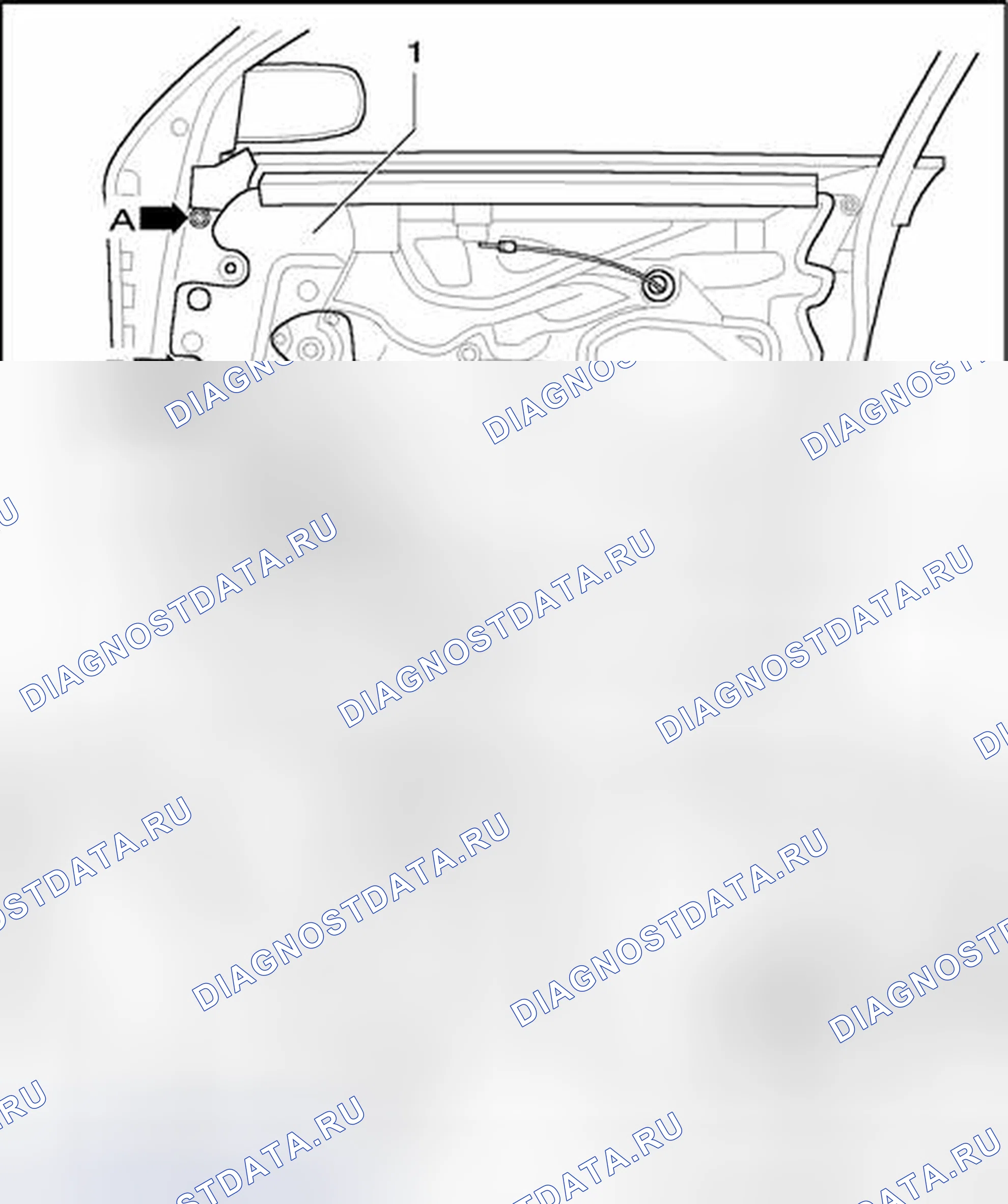 Рис. 119: Корректировка для области стойка A. Audi S4 B6