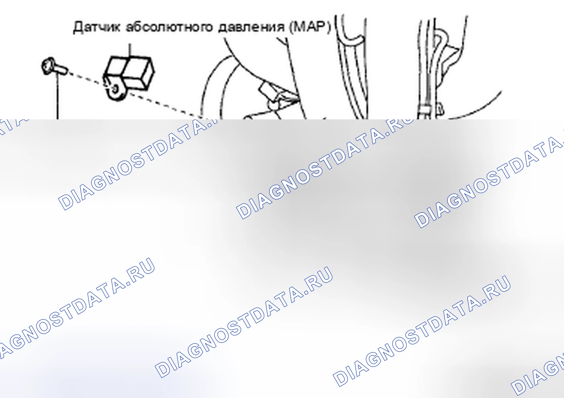 Рис. 6: ДЕМОНТАЖ / МОНТАЖ ДАТЧИКА АБСОЛЮТНОГО ДАВЛЕНИЯ (КАРТА) впускной коллектор [L5]. Honda CR-V II рестайлинг