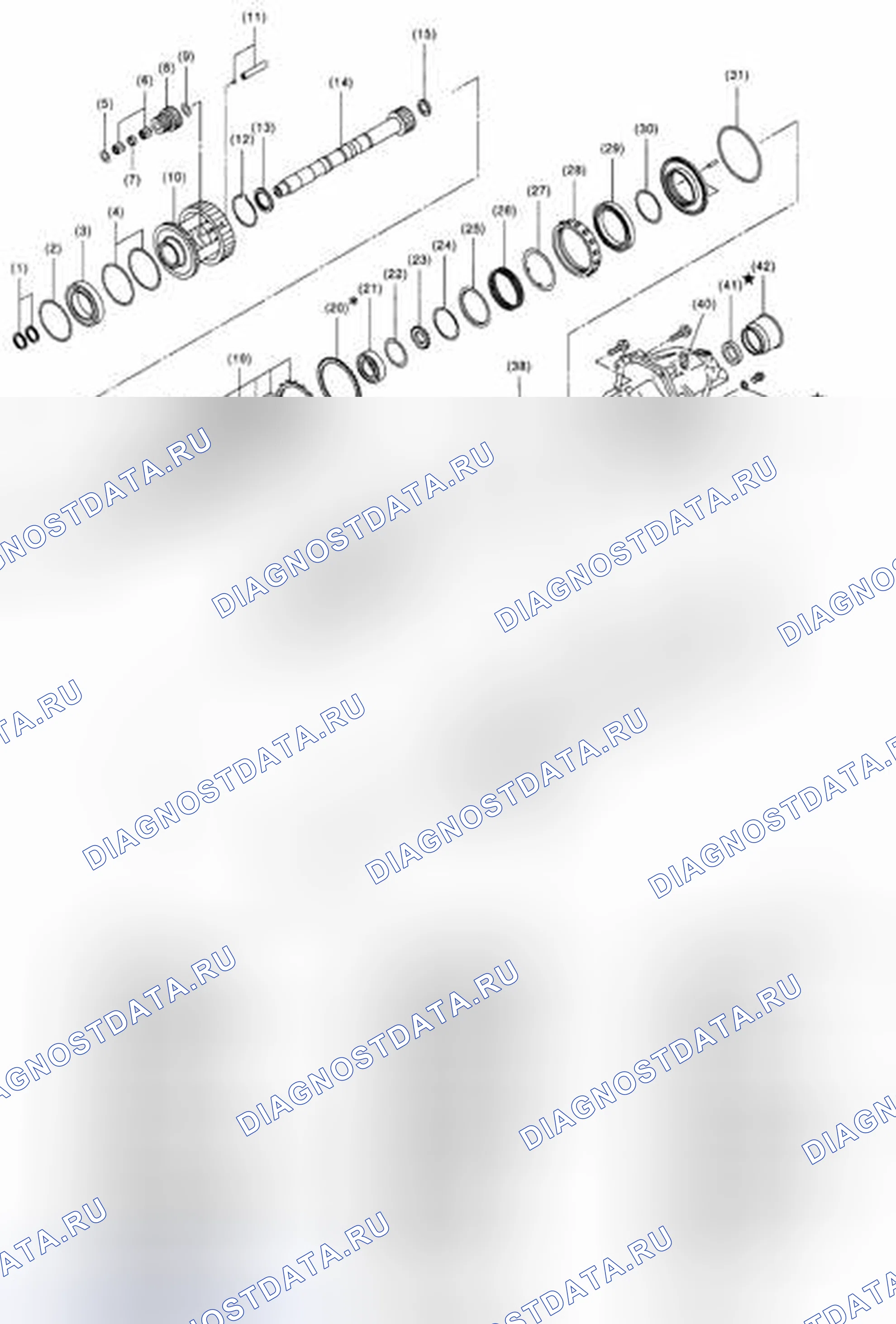 Рис. 801: РАЗДАТОЧНАЯ КОРОБКА, ВЫДВИЖНОЙ БЛОК И РЕДУКТОР. Subaru Legacy BL/BP рестайлинг