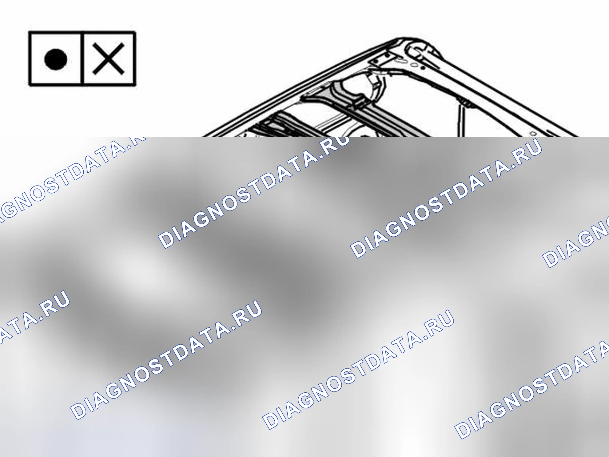 Рис. 137: УСТАНОВКА СВОДА КРЫШИ. Volvo XC90 I рестайлинг