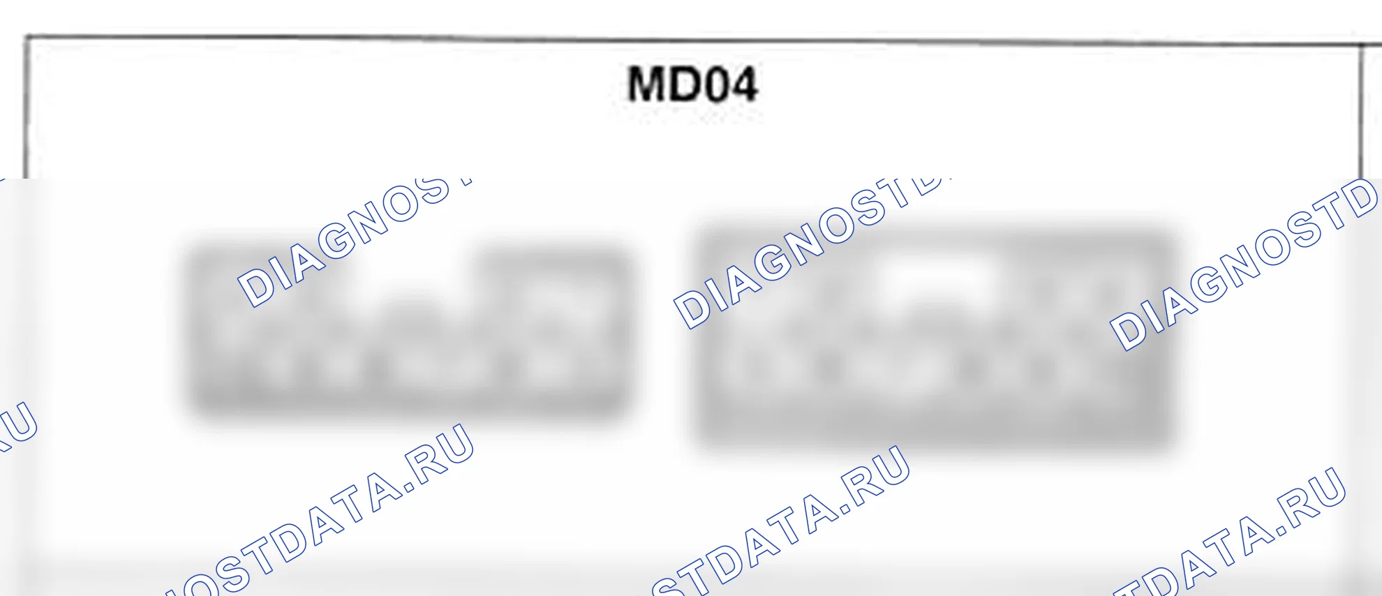 Распиновка разъёма MD04 — основного жгута. Hyundai Accent LC