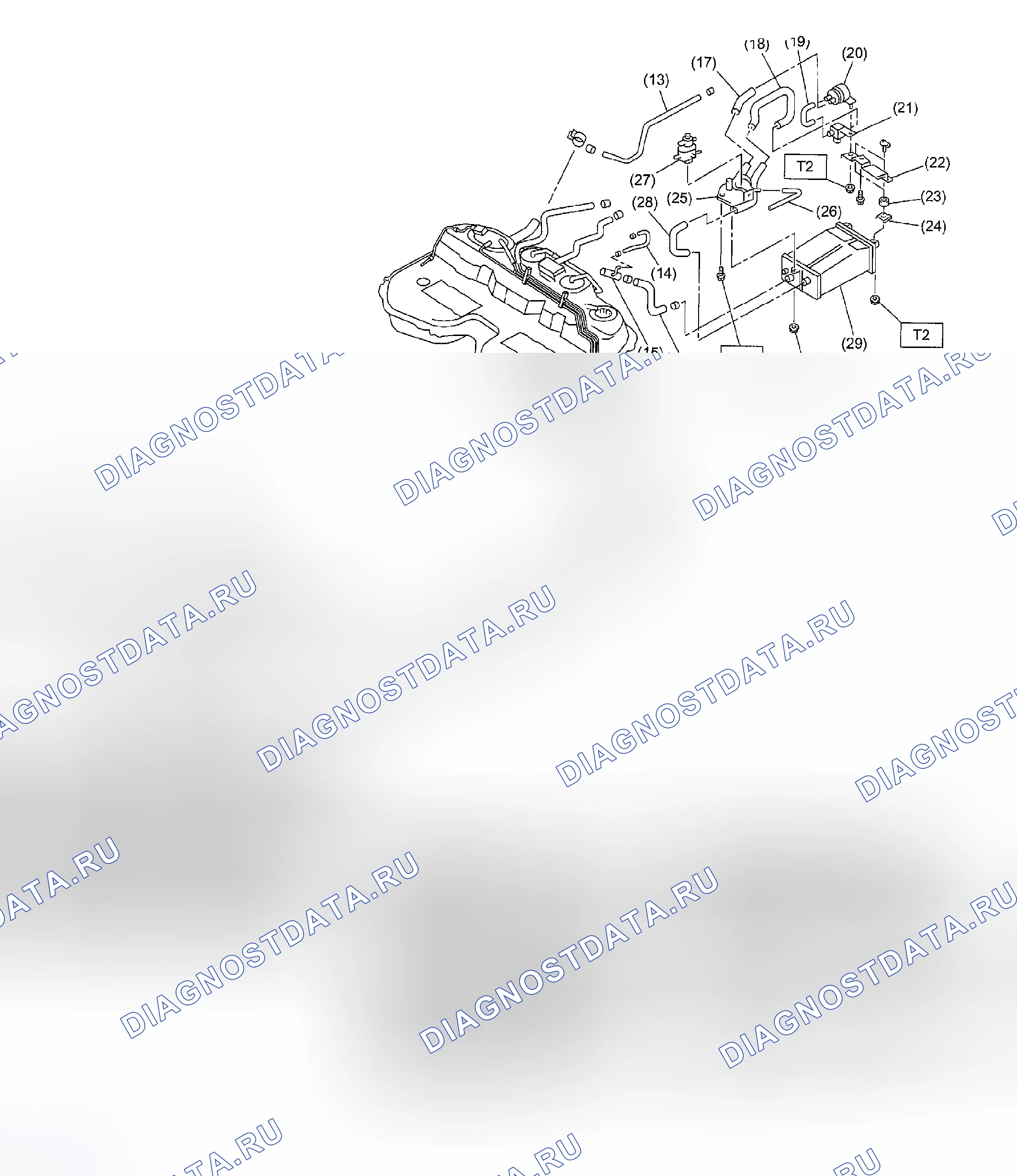 Рис. 134: ТОПЛИВОПРОВОД. Subaru Impreza WRX GD/GG рестайлинг