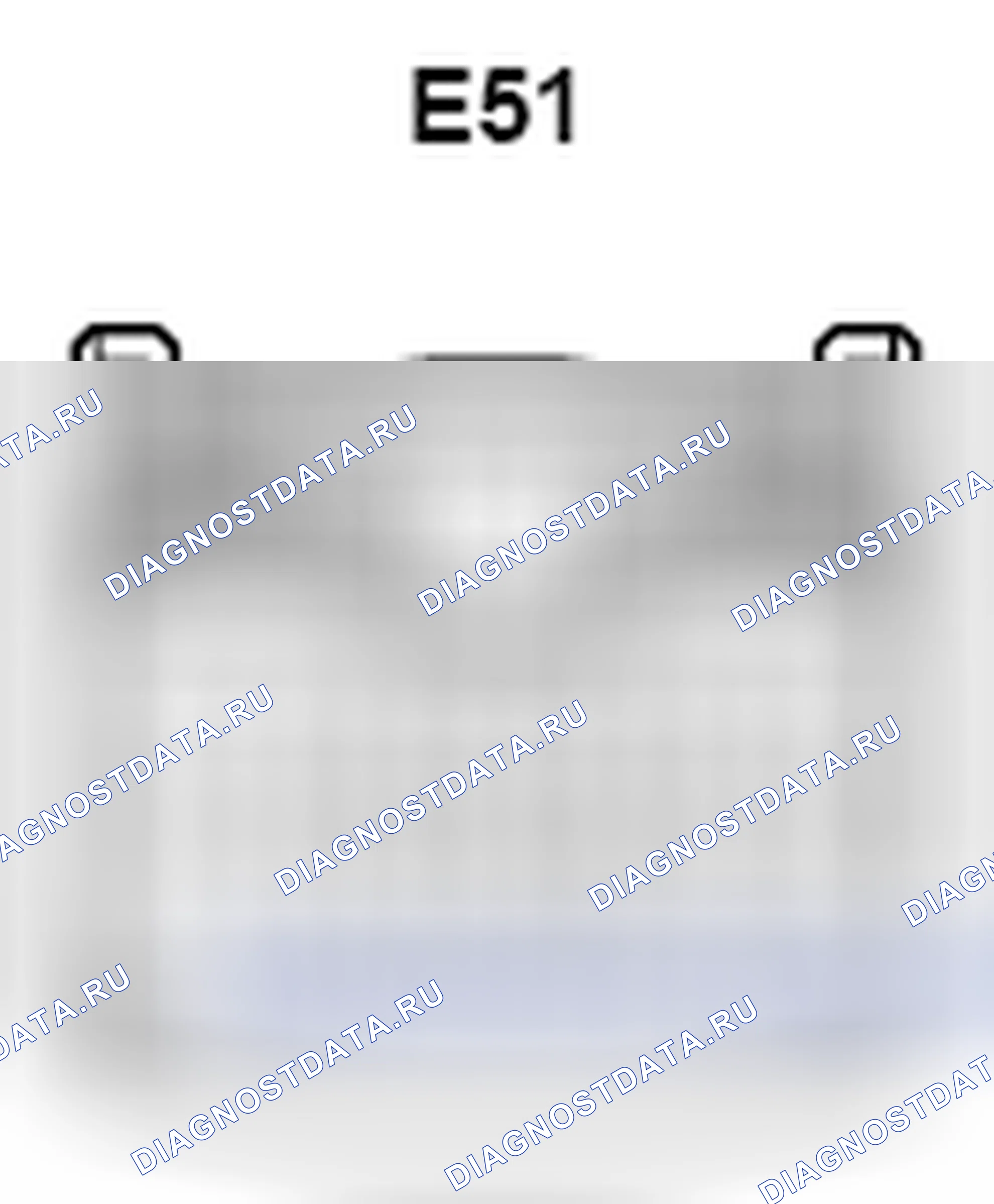 Рис. 404: Вид с торца разъема блока ECU усилителя рулевого управления (E51). Toyota Matrix E140
