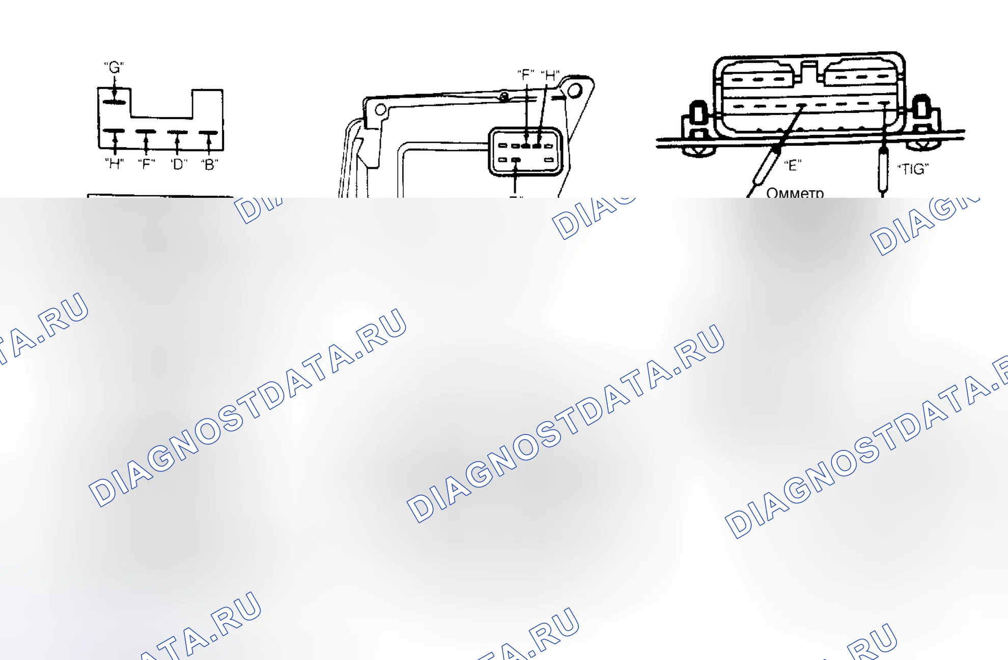 Рис. 1: Mx-6 и 626 (тип с двумя переключателями). Mazda 626 GD