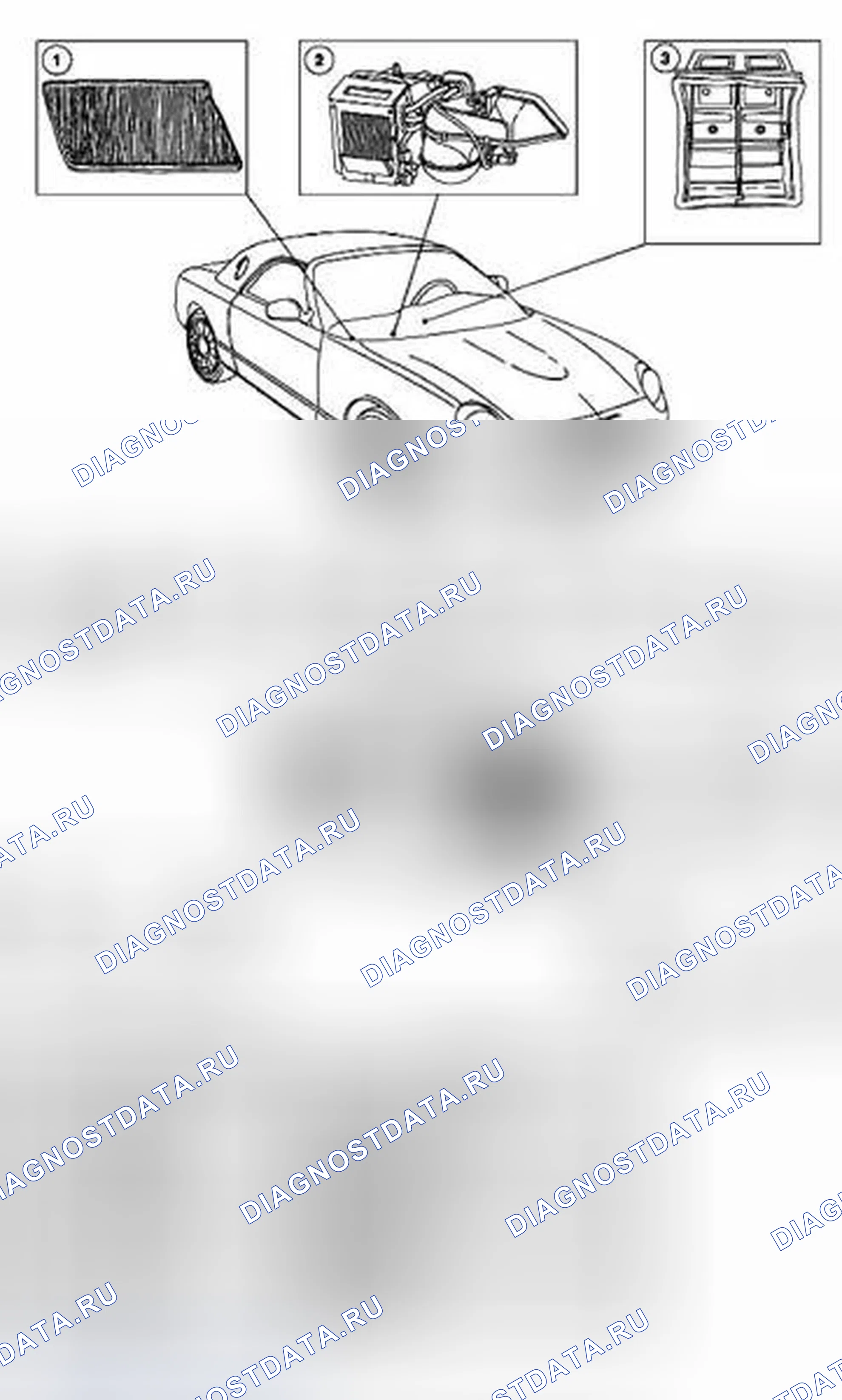 Рис. 156: Расположение компонентов. Ford Thunderbird XI