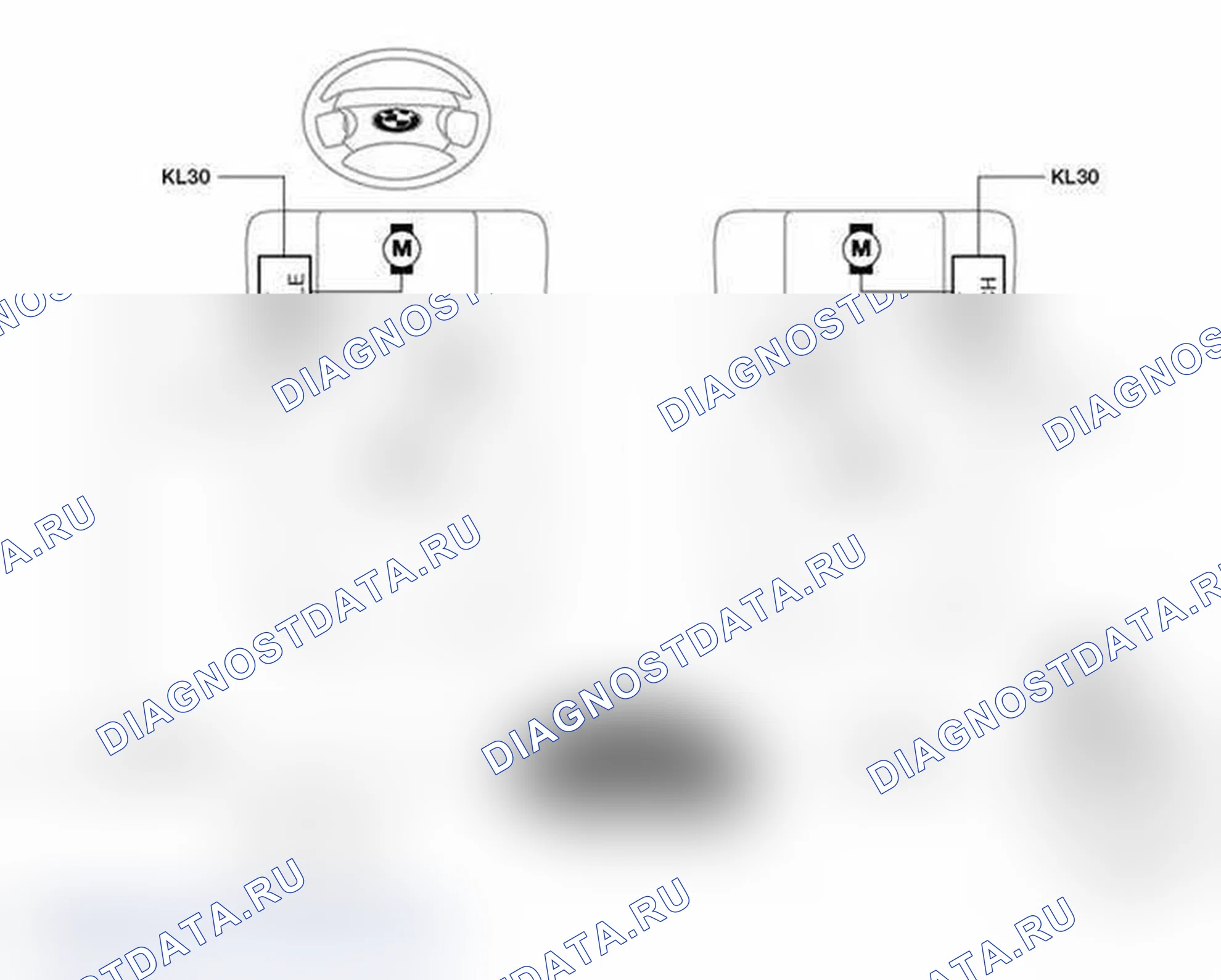 Рис. 61: Пассажирское сиденье (без памяти). BMW M3 E46