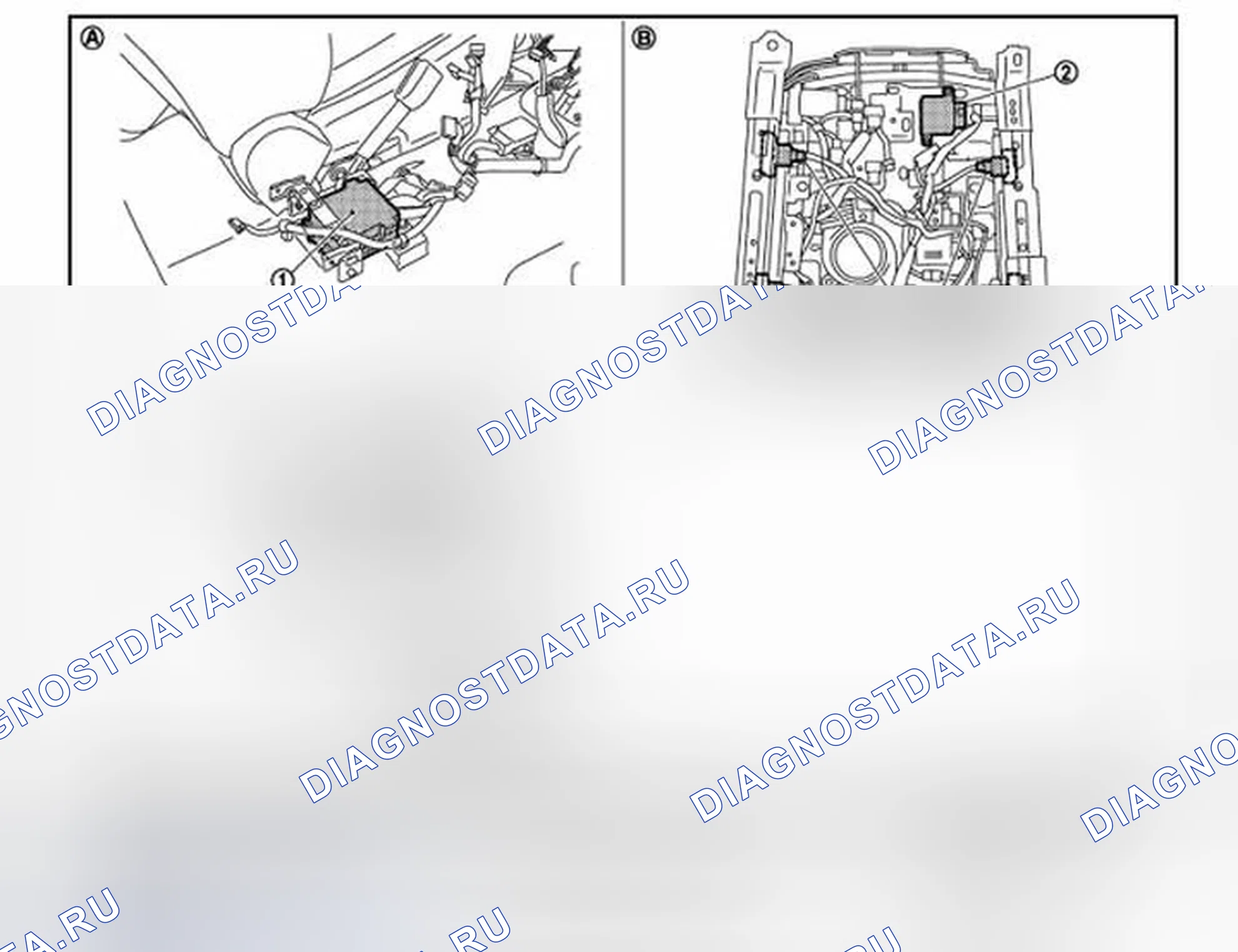Рис. 3: Расположение компонентов. Infiniti FX35 II рестайлинг