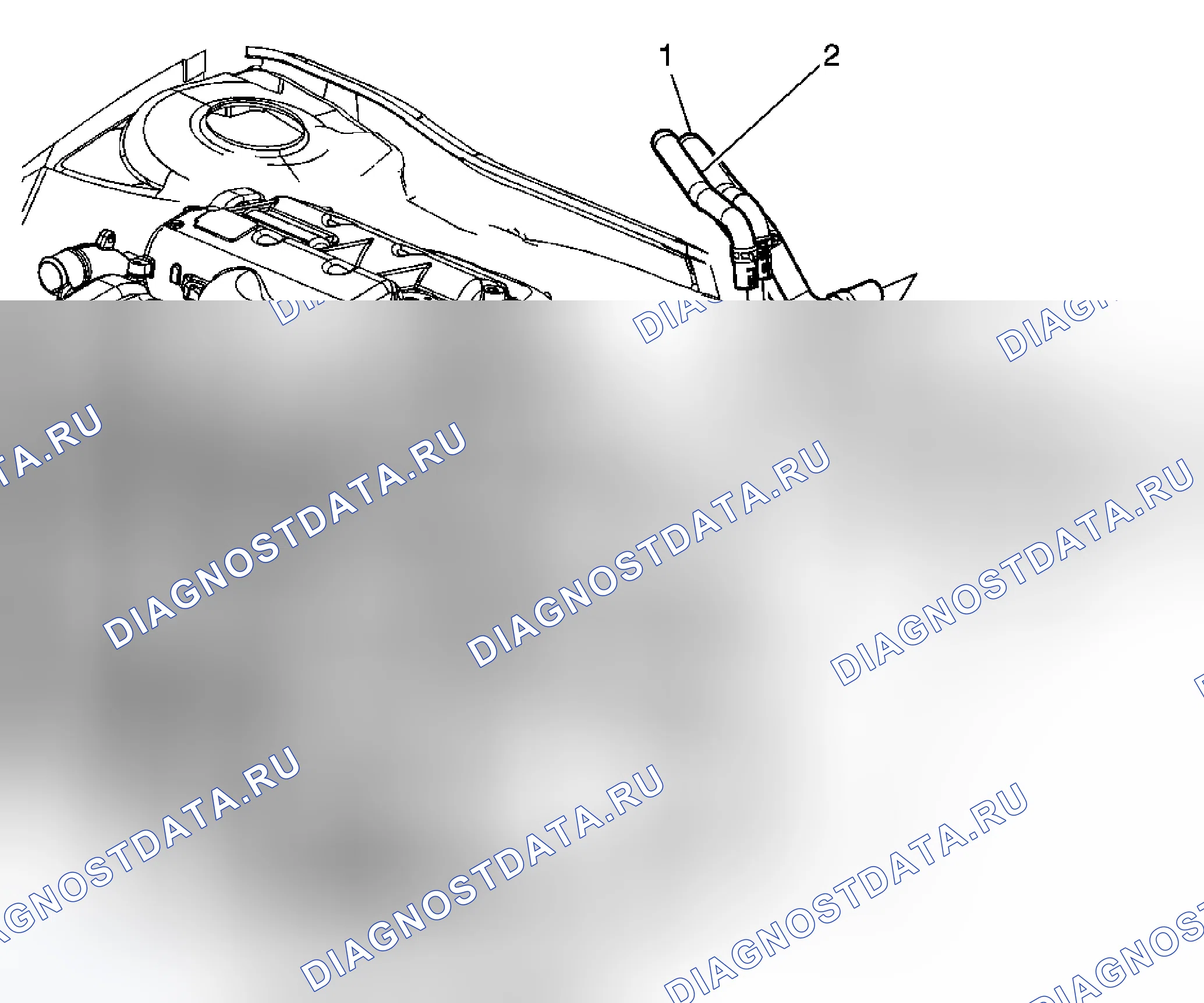 Рис. 15: Замена шлангов нагревателя (LY7). Buick LaCrosse I