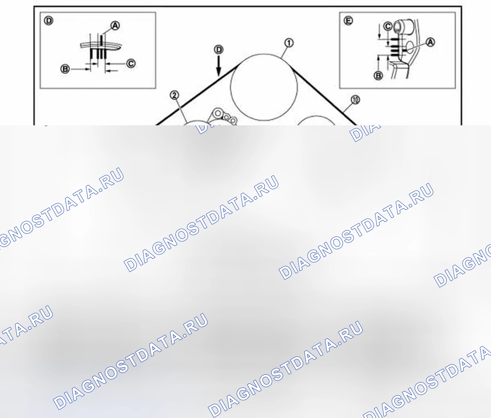 Рис. 4: ПРИВОДНЫЕ РЕМНИ: Покомпонентный вид. Infiniti FX35 II